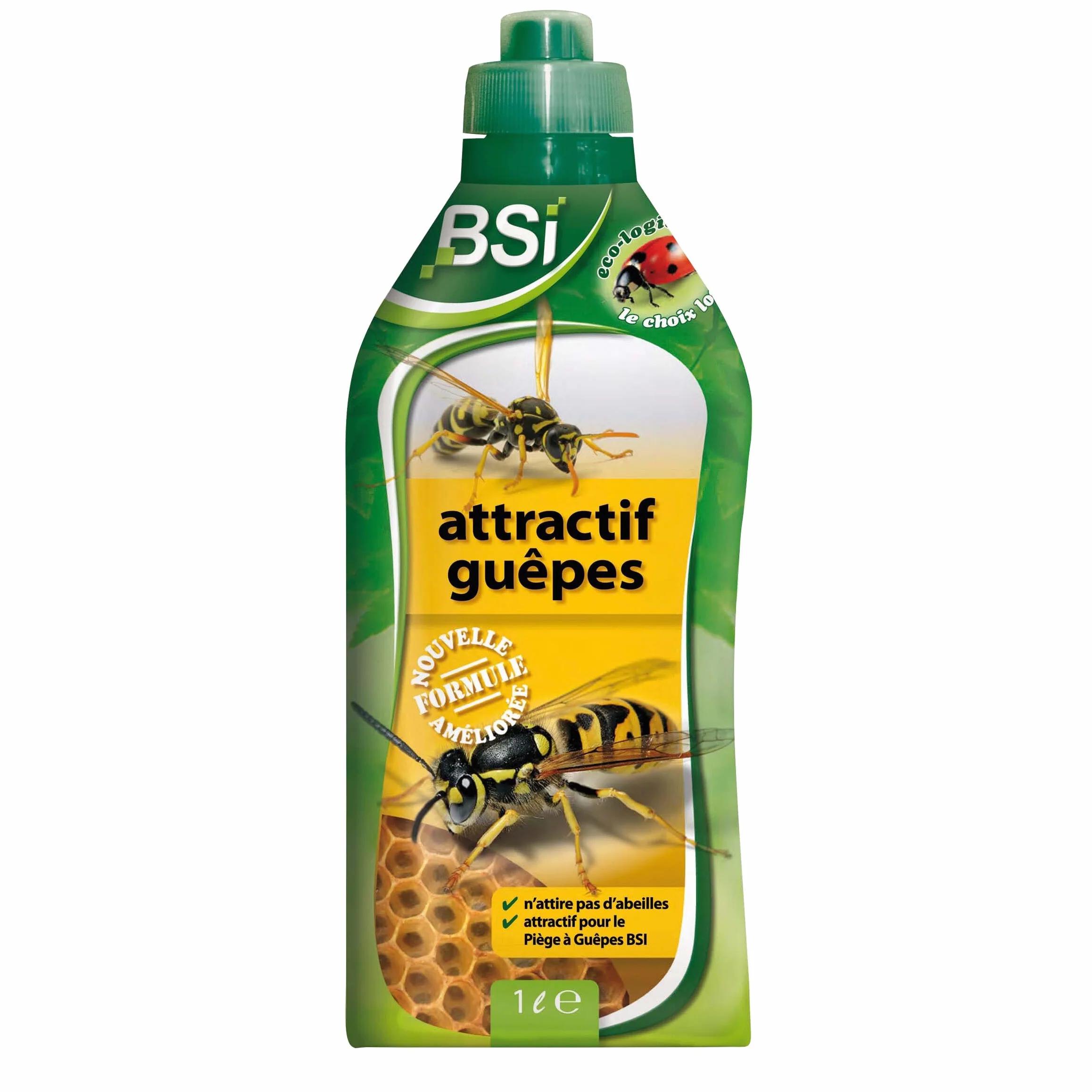 BSI Attractif Puissant Pour Piège À Guêpes Et Frelons Naturel 1L