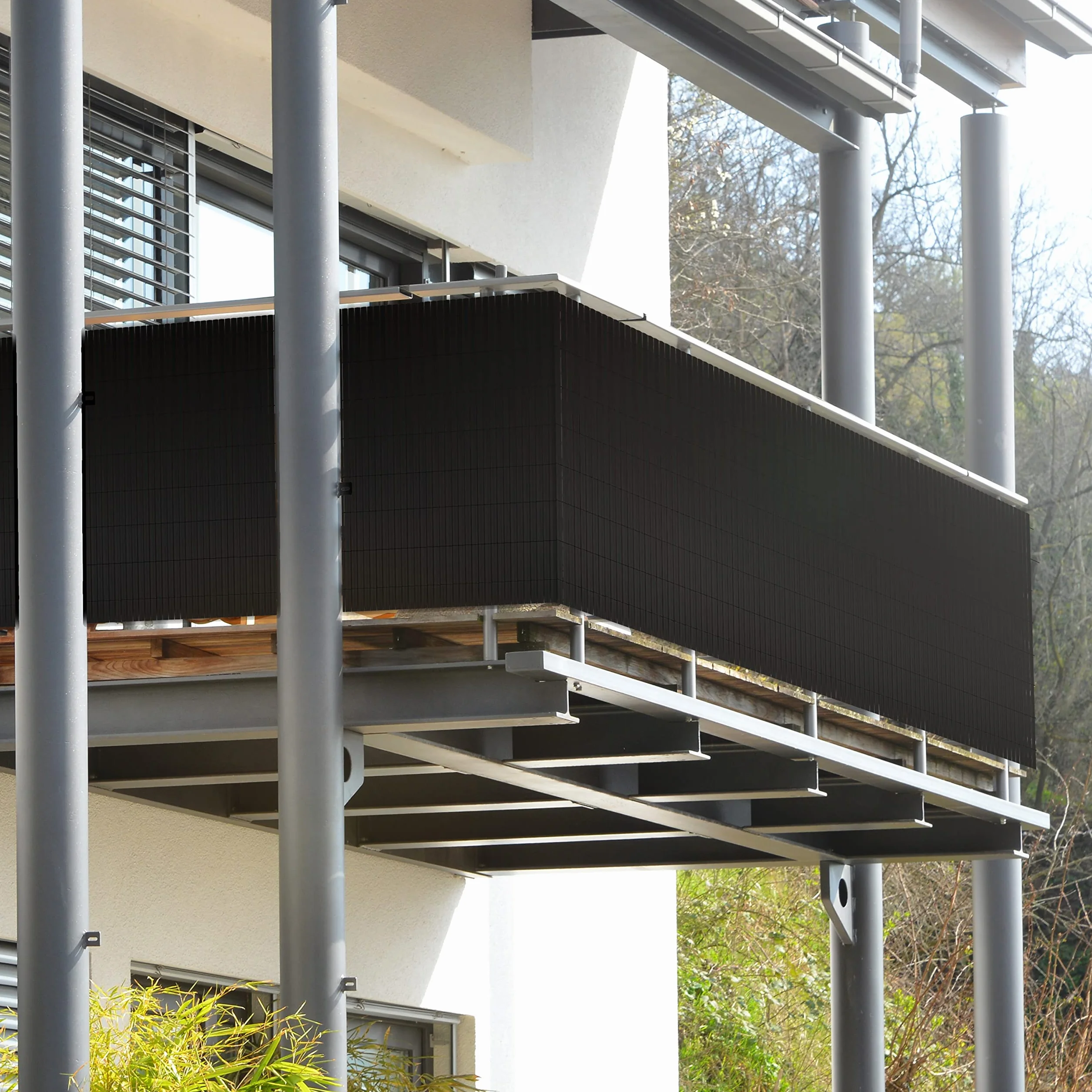 KESSER Pare-Vue PVC Clôture Revêtement Balcon Paravent Lames renforcées résistantes intempéries 80 x 300 cm