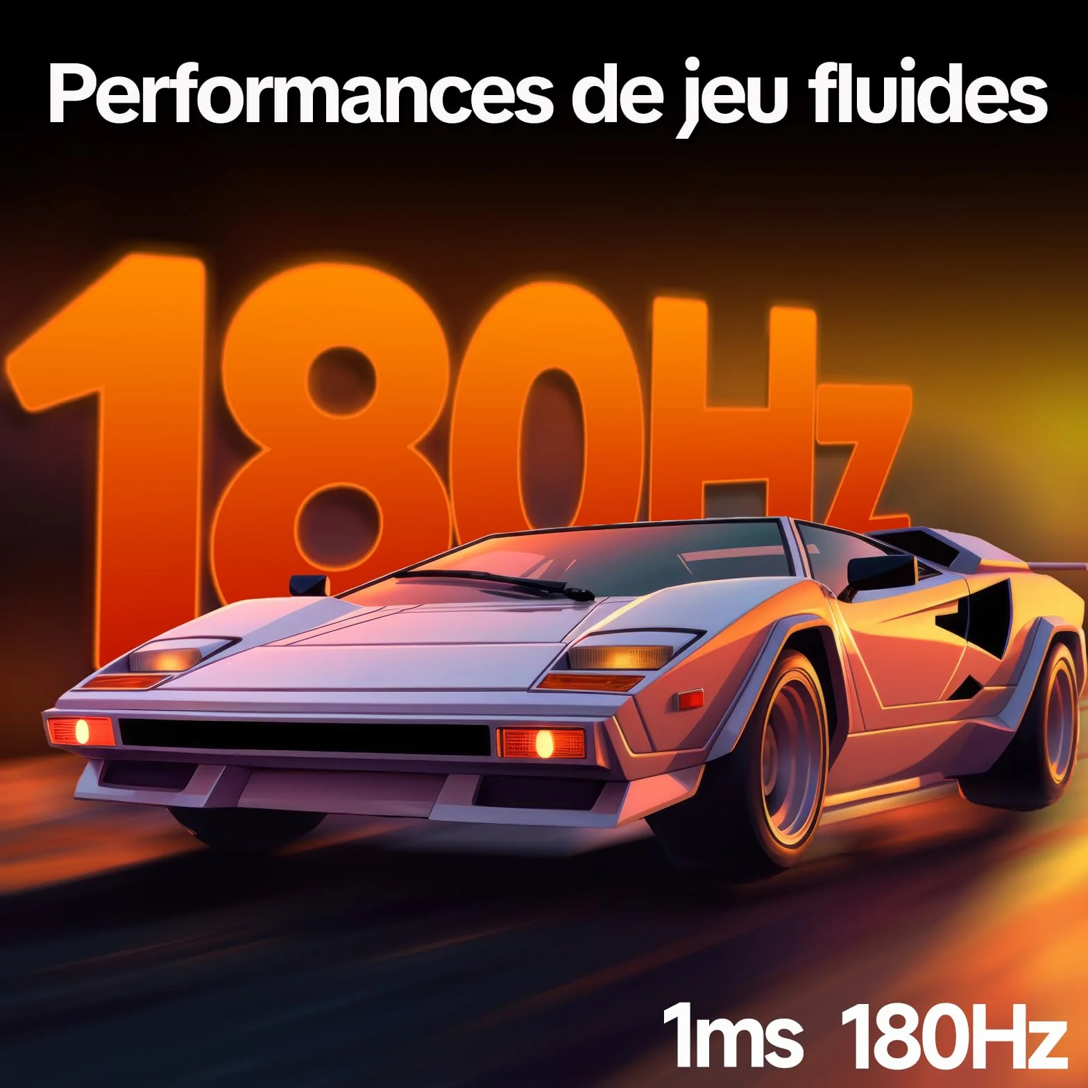 KOORUI 27 Pouces Écran Gaming Incurvé QHD 2560x1440 180 Hz Adaptive-Sync VESA 100x100mm HDMI 2.0 DisplayPort 1.4