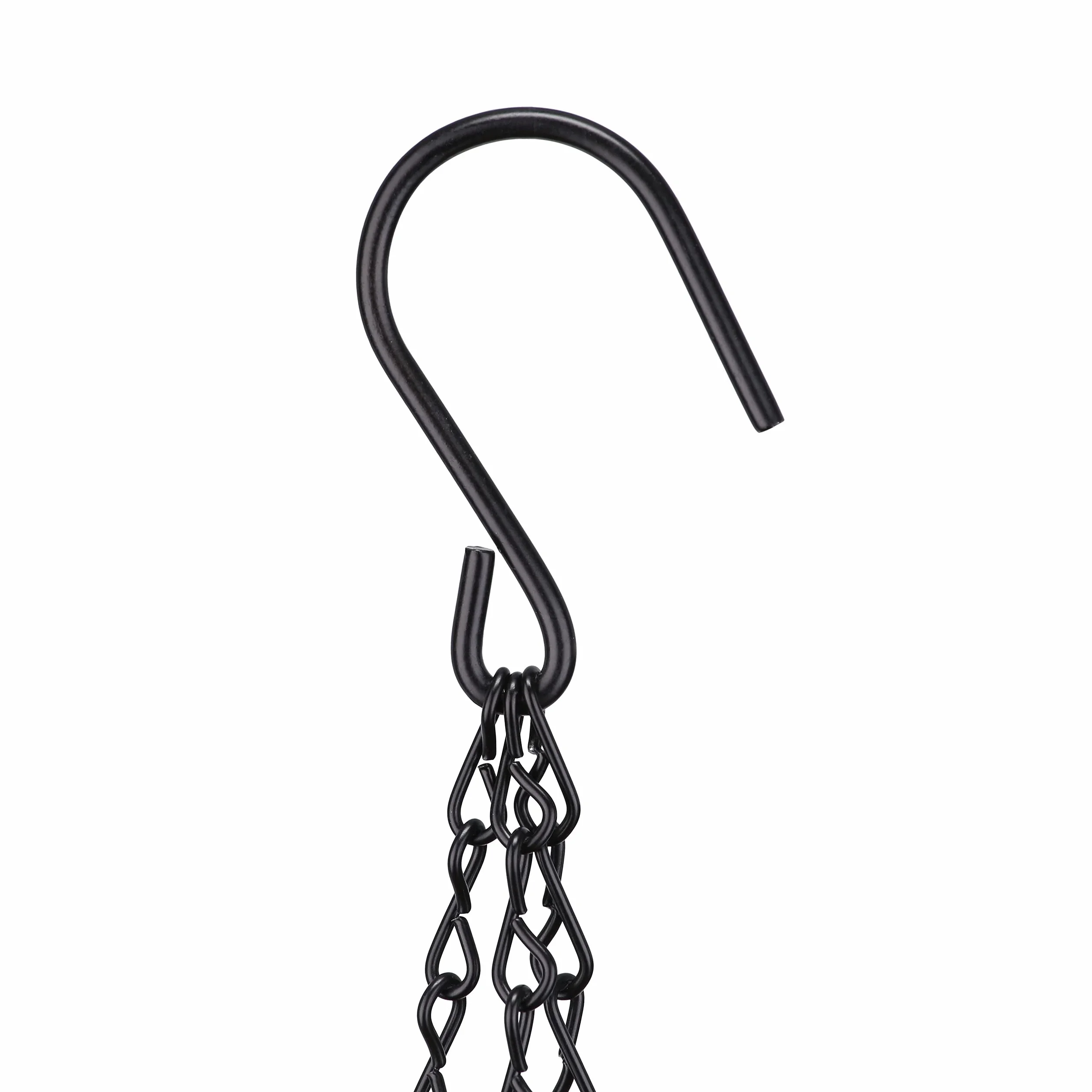 Relaxdays Corbeilles suspendues, Lot de 3, Suspension panière avec chaînette, diamètre 35 cm, Volume 10 L, Marron
