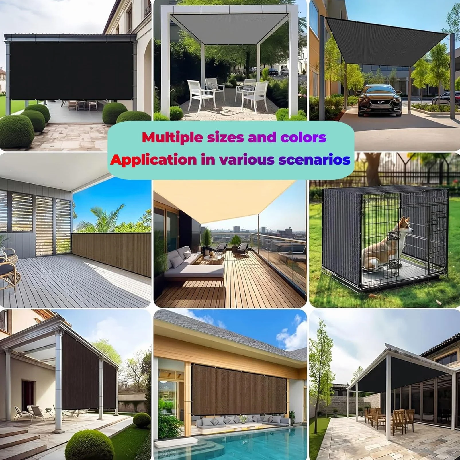 Brise Vue Balcon Exterieur 150 x 400 cm Protection UV Écran d'Intimité Extérieur avec Attaches Crème