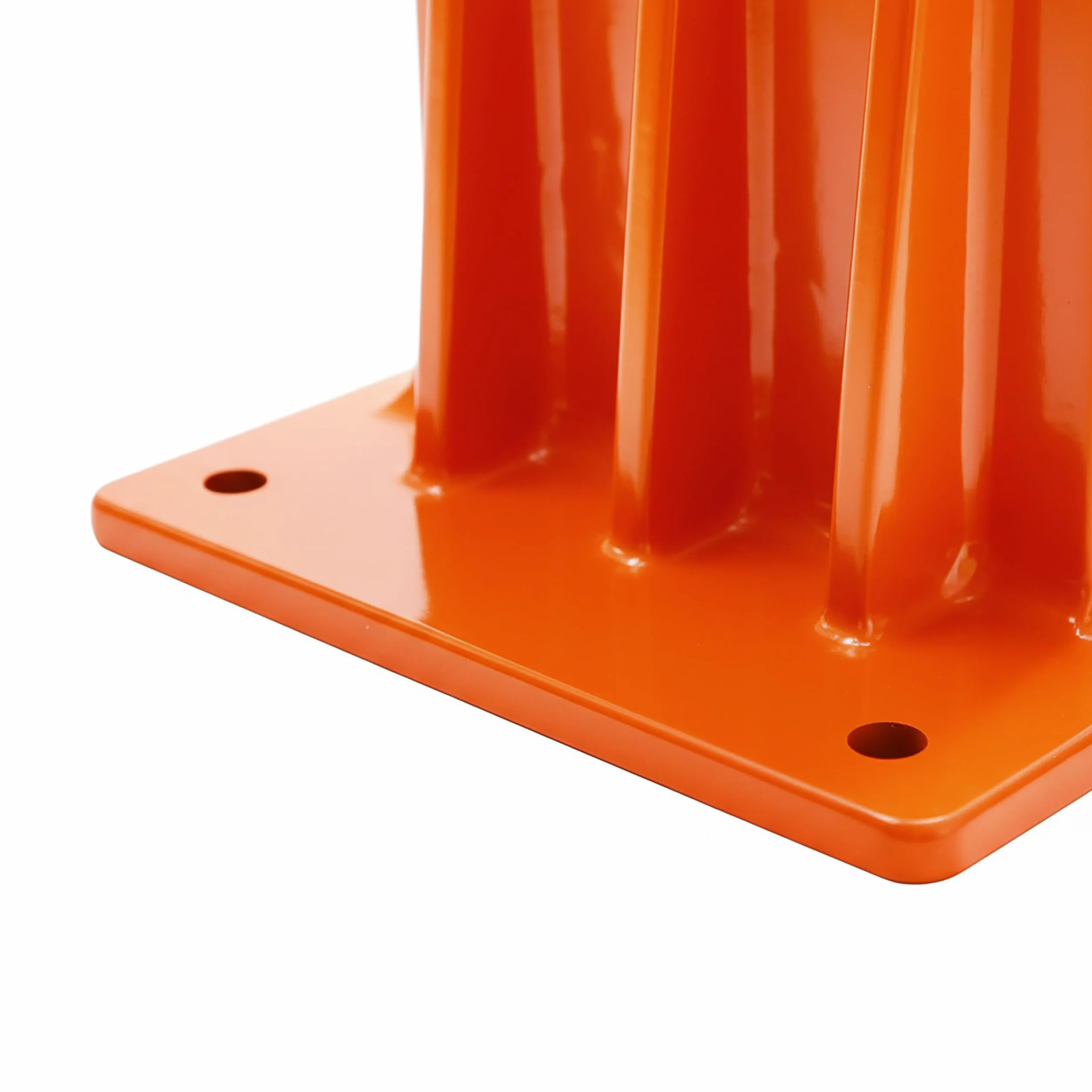 Relaxdays Fendeur Manuel, Acier, H x L x P : 18 x 10 x 8 cm, Orange | bloc pour fendre bûches, pour bois de chauffage