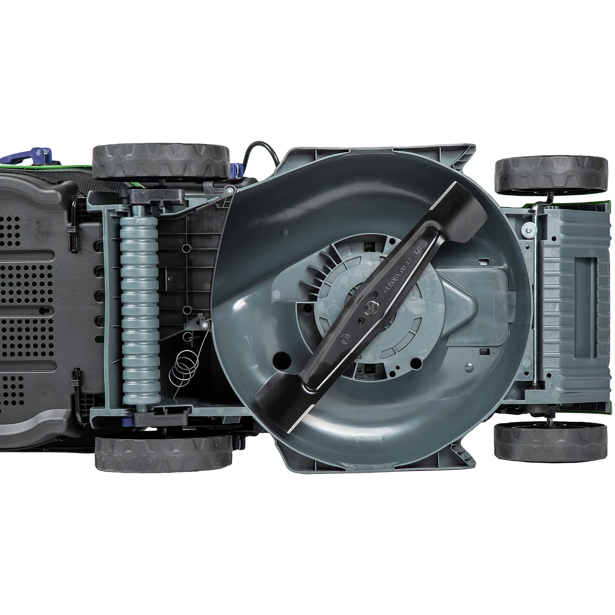 Forte Tondeuse électrique 1600 W avec Largeur de Coupe de 37 cm, 6 hauteurs de Coupe réglables, Option de paillage et Rouleau arrière. Tondeuse électrique puissante pour pelouses Moyennes à Grandes