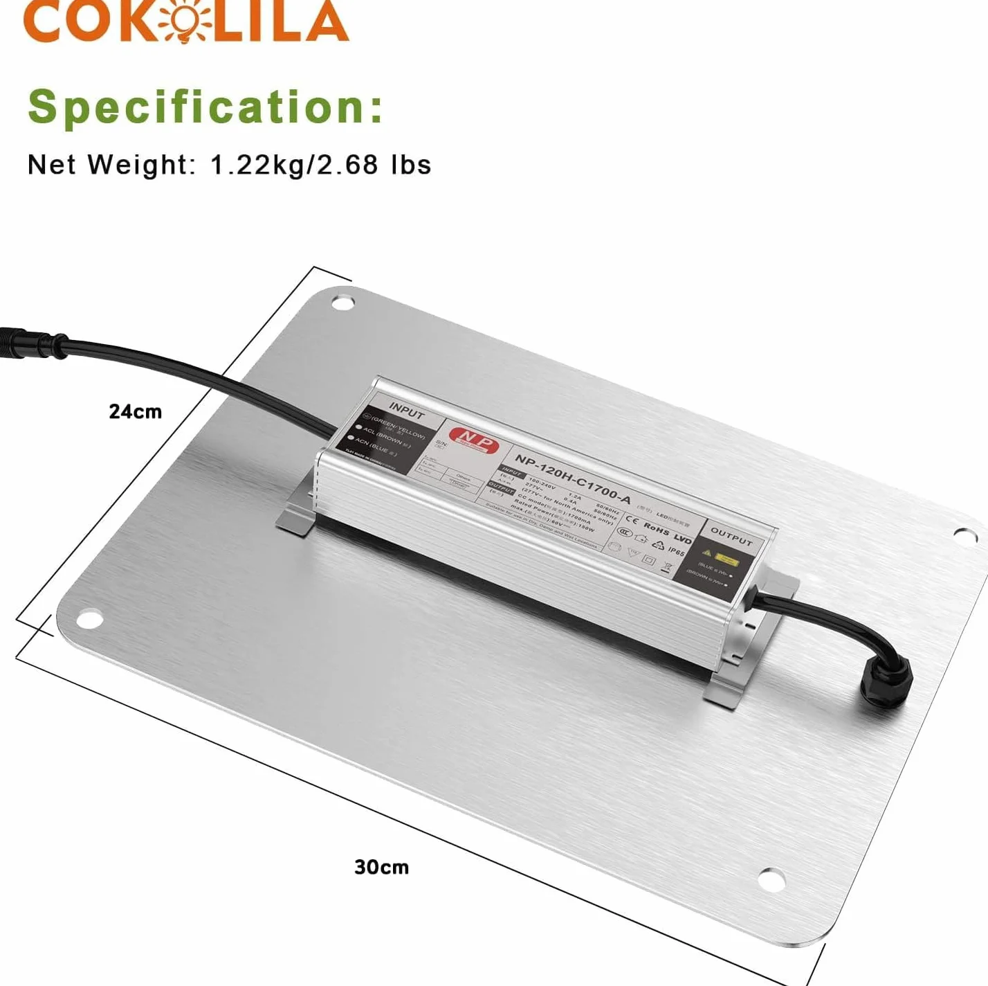 COKOLILA Lampe de Croissance LED 1000W Spectre Complet 222 LEDs SMD IR Dimmable pour Plantes d'Intérieur 90x90cm