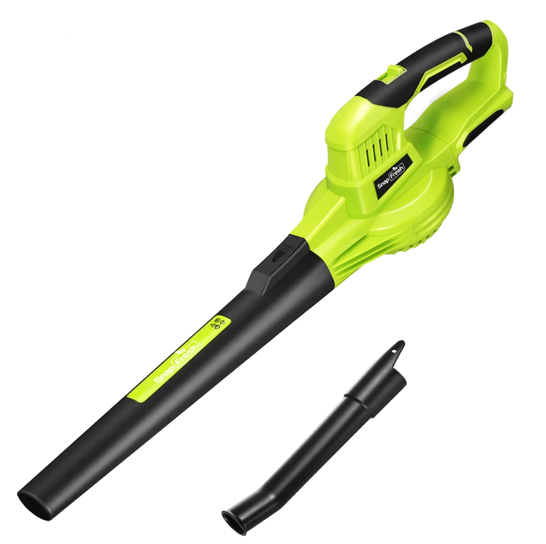 SnapFresh Souffleur Batterie 20V Léger 1,2 kg - Souffleurs de Feuilles sans Fil 210 km/h 240m³/h, 2 Vitesses - pour Terrasses, Garages, Entrées et Jardins Domestiques (Outil Uniquement)