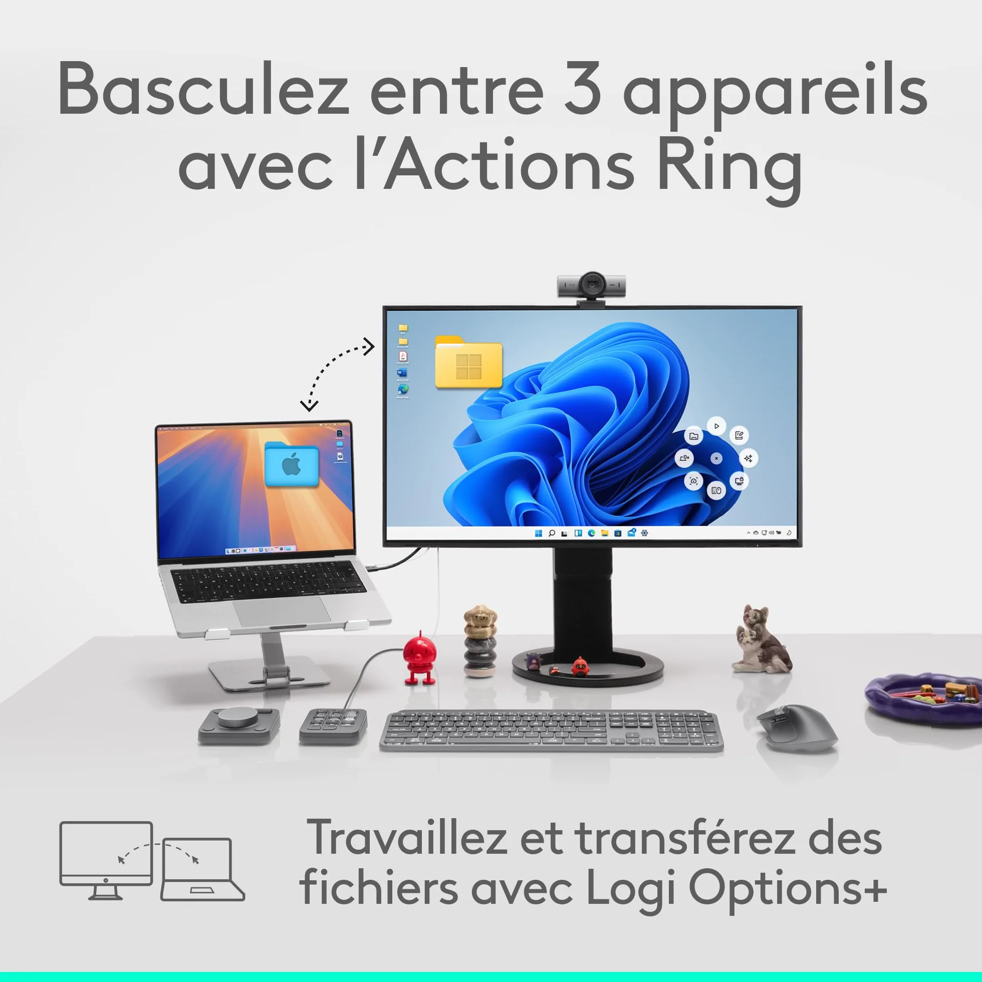 Logitech MX Master 4 Souris sans Fil Ergonomique avec Retour haptique Charge USB-C Bluetooth Graphite