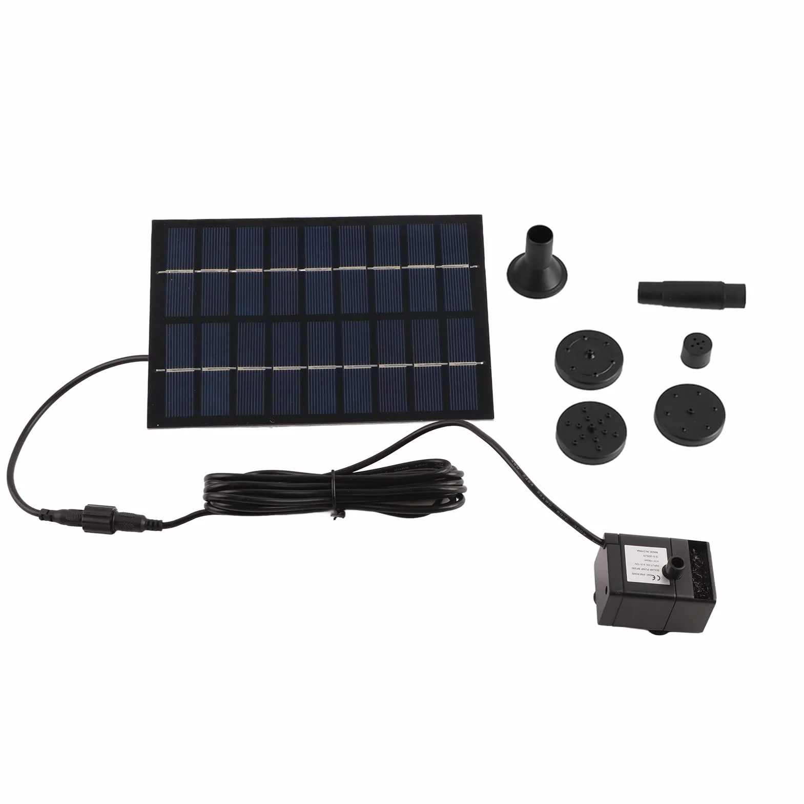 Pompe de Fontaine Solaire 9V 1.8W Panneau Solaire Alimenté Kit d'Arrosage pour Bassin Exterieur