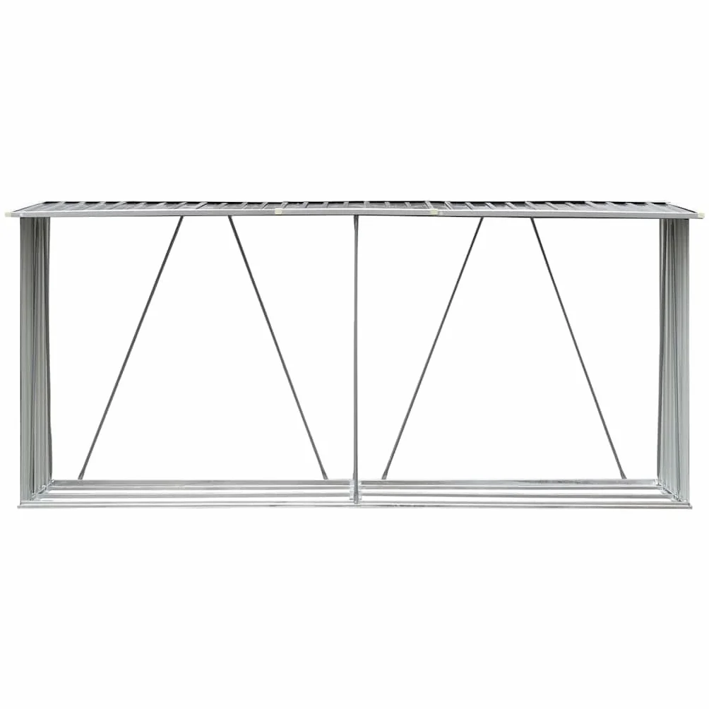 vidaXL Abri Stockage Bois Acier Galvanisé 330x84x152cm Gris Jardin