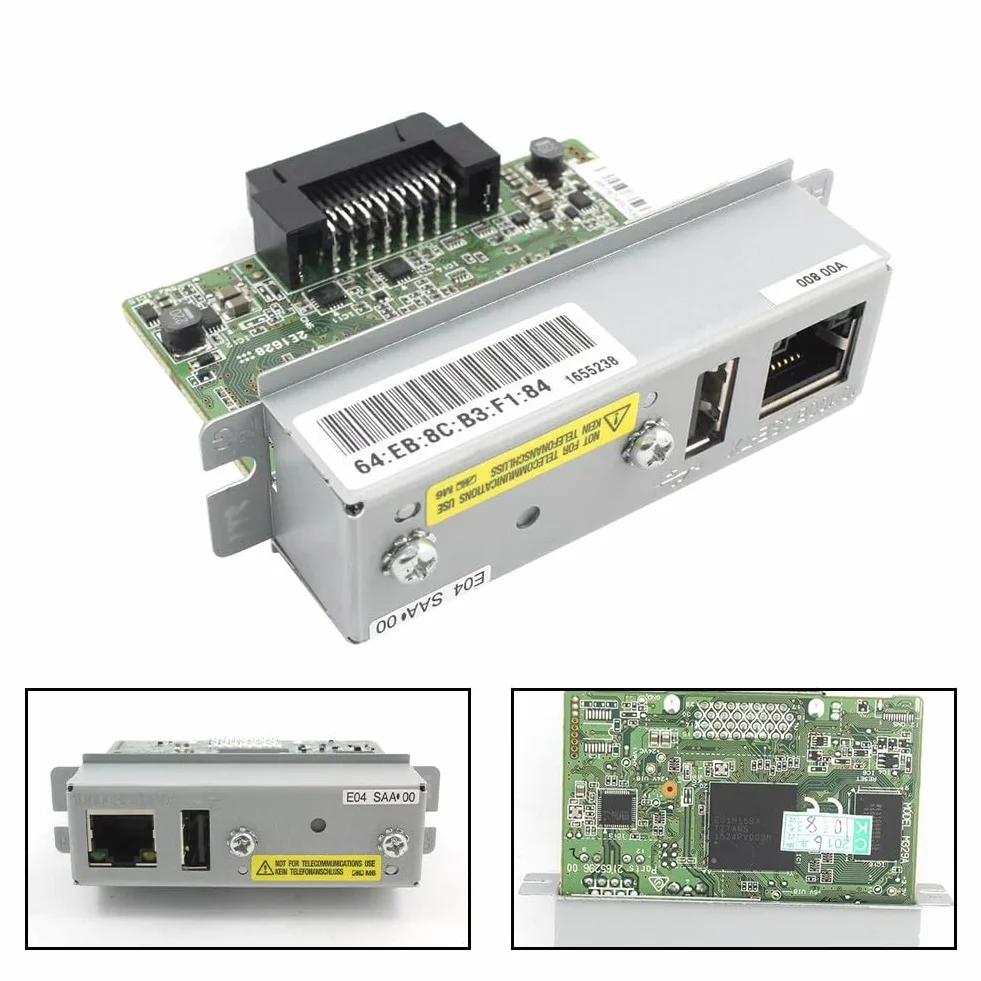 Module d'interface Ethernet pour imprimantes POS C32C881008 UB-E04 TM-T88VI 100 Mbps