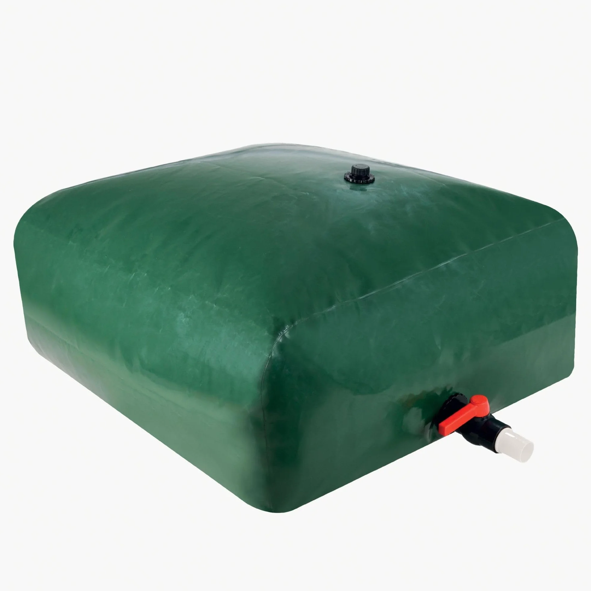 WERKA PRO Cuve Citerne Souple 3000 litres PVC 0,7mm Vanne 1/4 de Tour 1,5'' Entrée d'eau 1'' Vert 2x1,5x1M