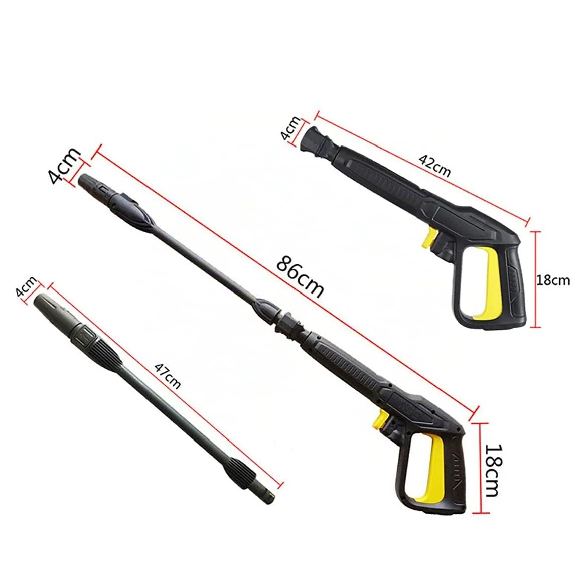 AIM Tools Pistolet de Déclenchement à Connexion Rapide Compatible avec Karcher Nettoyeur Haute Pression avec Baguette Lance Buse, Adaptateurs de Connexion Rapide et 5m Tuyau avec Raccords Rapides