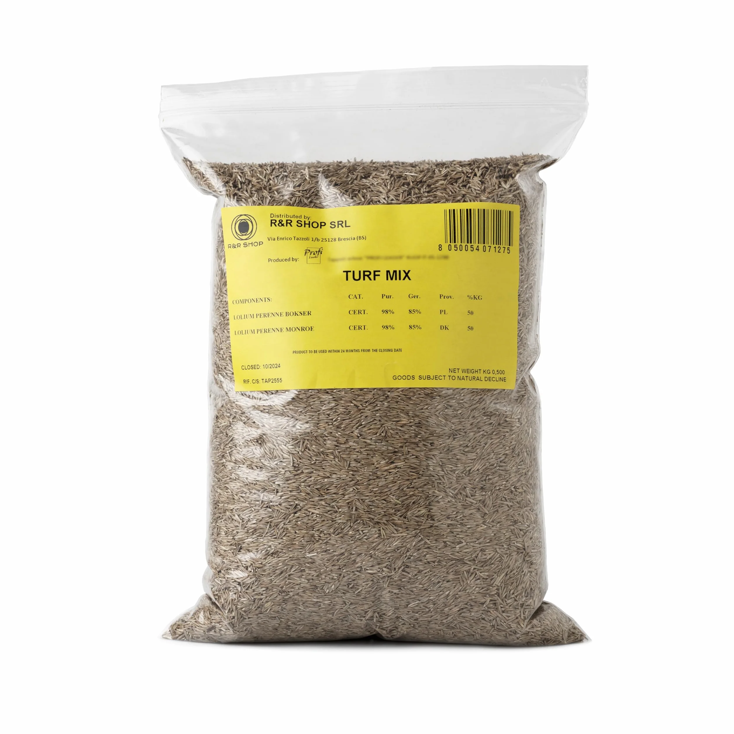 Semences pour pelouse ray-grass vivace croissance rapide 500gr 20mq