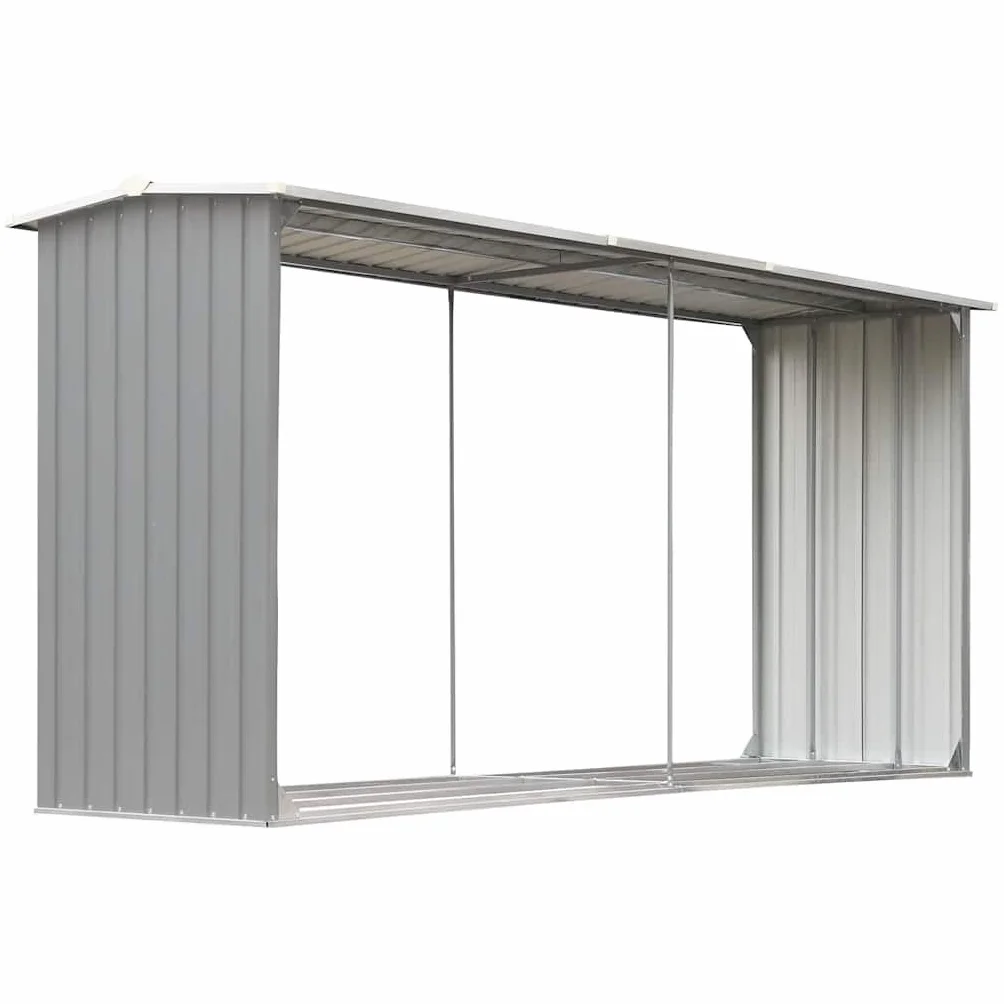 vidaXL Abri Stockage Bois Acier Galvanisé 330x92x153cm Gris Jardin