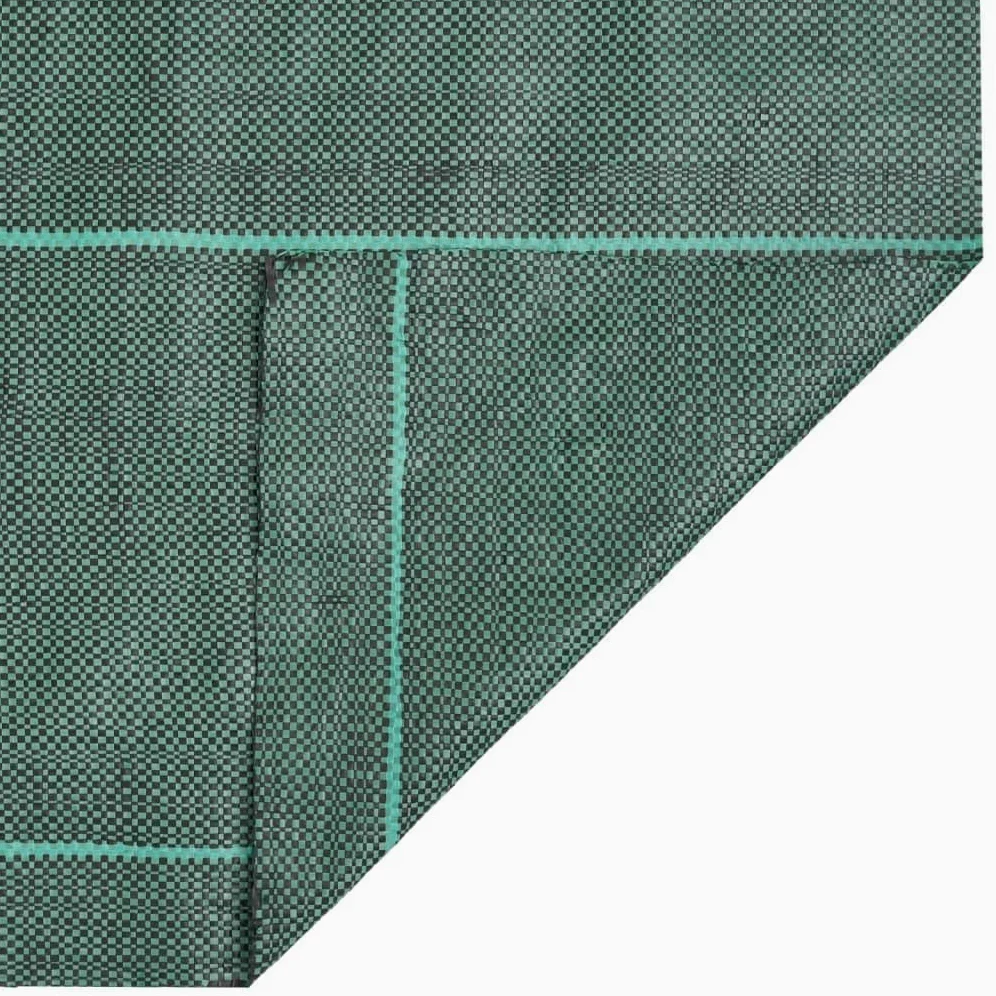 Membrane Anti Mauvaises Herbes Vert 1,5 x 100 m en PP 60 g m2, géotextile Feutre Toile de paillage pour Jardin, pelouse, Potager, terrasse, allée Gravier
