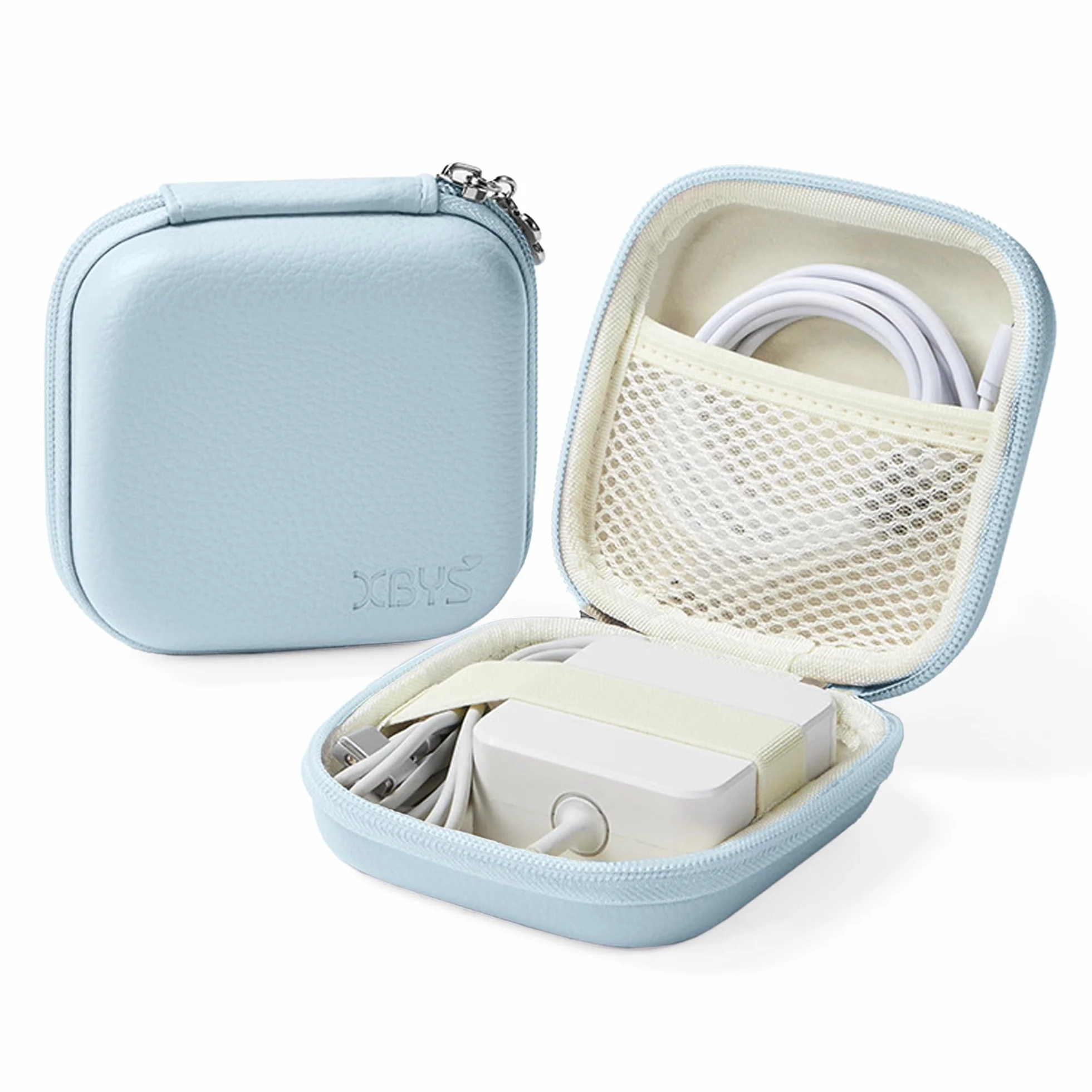 MacBook Organiseur de Chargeur Sac de Rangement Accessoires de Voyage Compatible Câbles USB Bleu