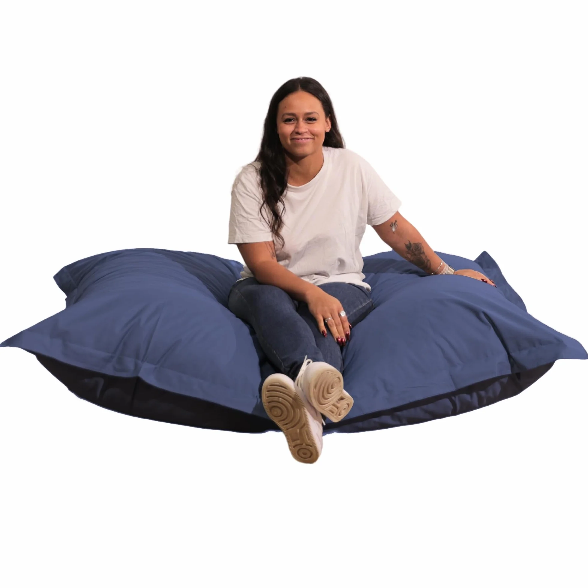Bananair Pouf Extérieur Imperméable Géant XXL 180x140 cm Bleu