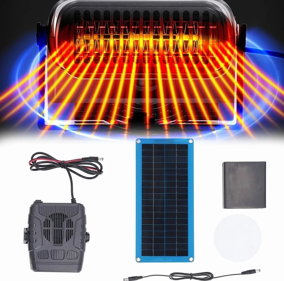 Chauffage Solaire Intérieur pour Serre de Jardin, Panneau Solaire Radiateur