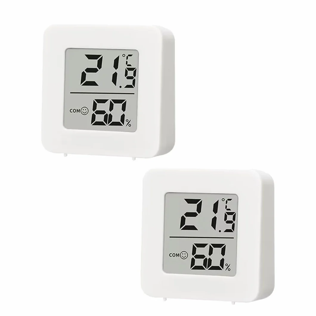 Thermomètre hygromètre d'intérieur numérique LCD température précise humidimètre lot de 2