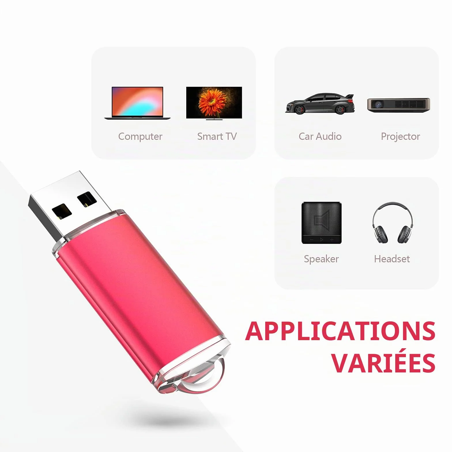 KOOTION Clé USB 2.0 32Go Imperméable à l'Eau Jump Drive