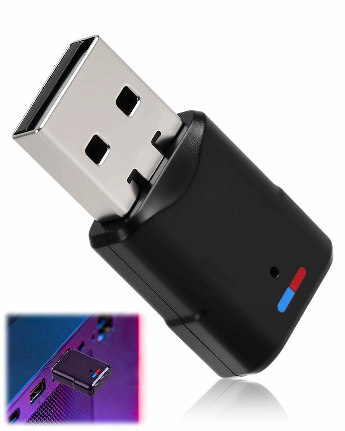 Adaptateur USB Bluetooth 5.3 pour PS4 PS5 PC Switch Audio Dongle Faible Latence