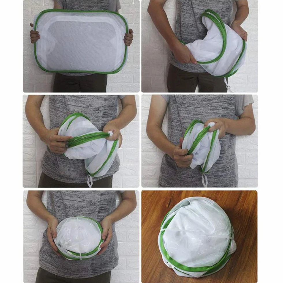 Cage d'habitat pour insectes et papillons pliable en maille avec fermeture éclair Taille S