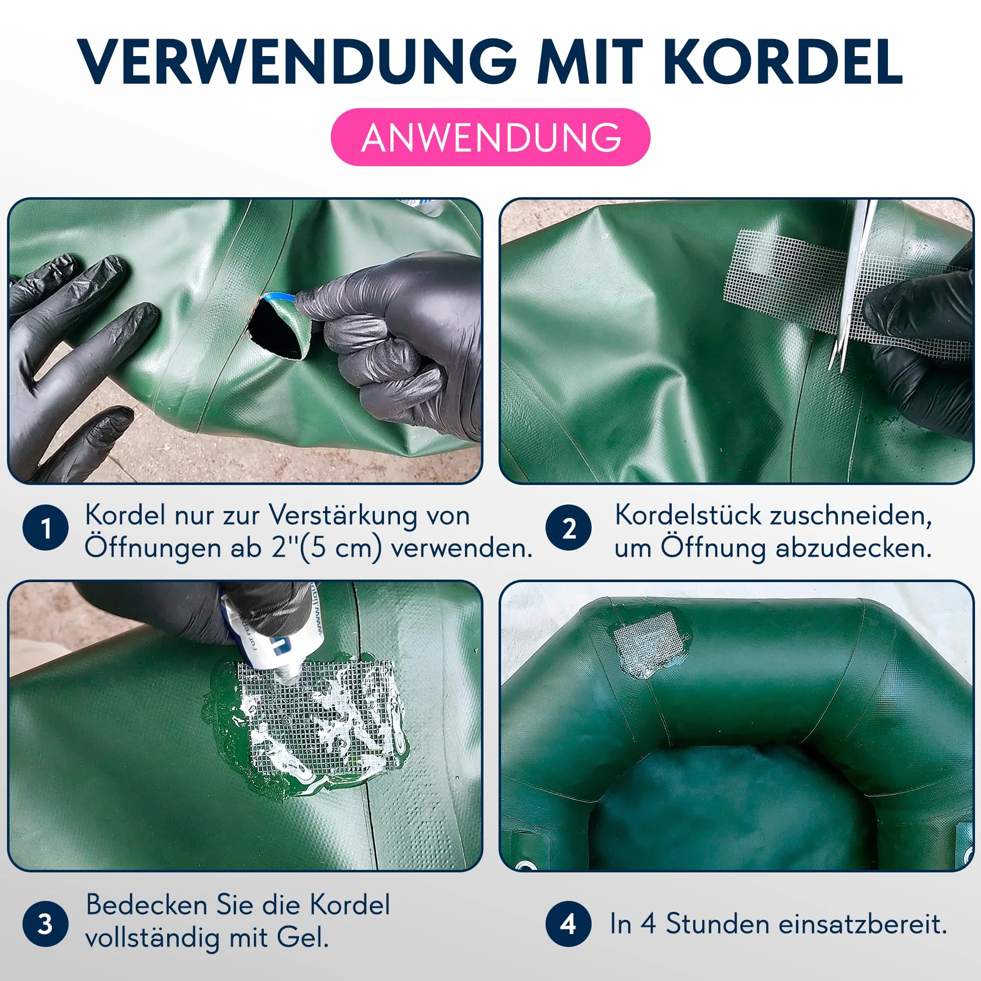 Kit de Réparation Liner Piscine PVC Colle Vinylique Silicone Scellante Transparente pour Piscines Gonflables Bateaux