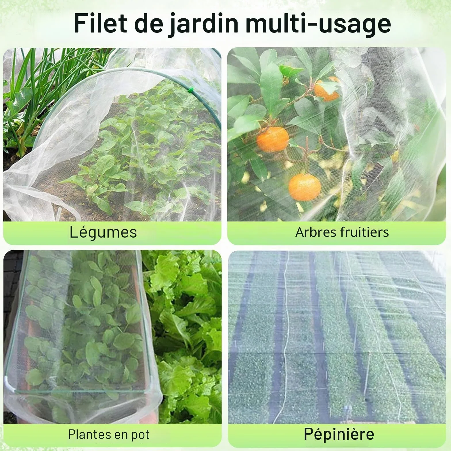 Filet Anti Insecte Potager 3m x 4m Ultra Fine Maille Protection Jardin