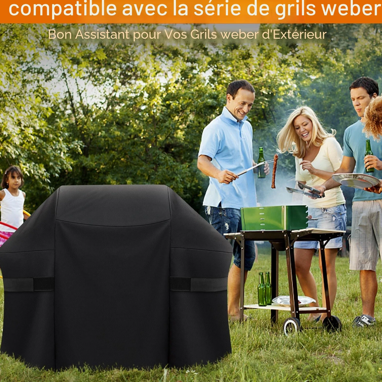 Weber Spirit série 300 Housse Barbecue Exterieur 132cm Imperméable Protection Étanche E310 E315 E330