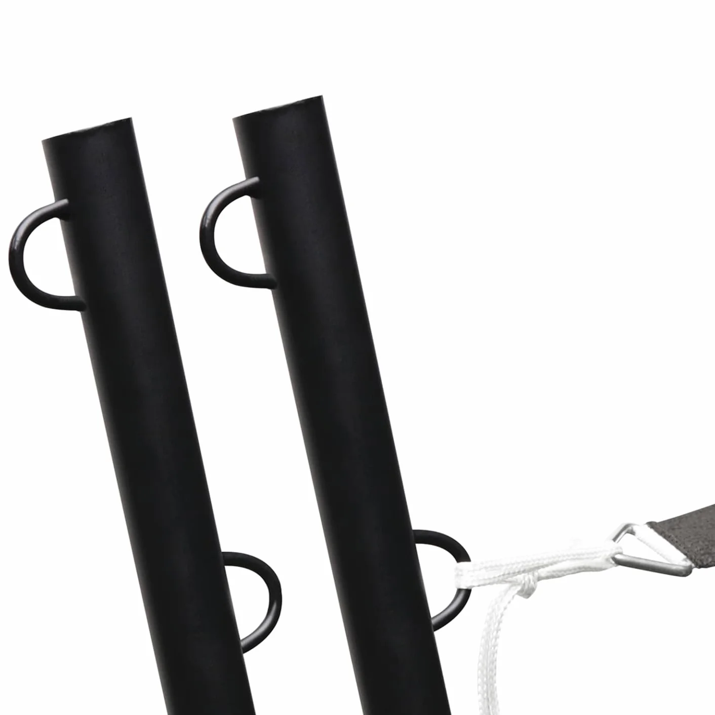 Lot de 2 Mâts de Fixation pour Voile d'Ombrage H.220 cm Acier