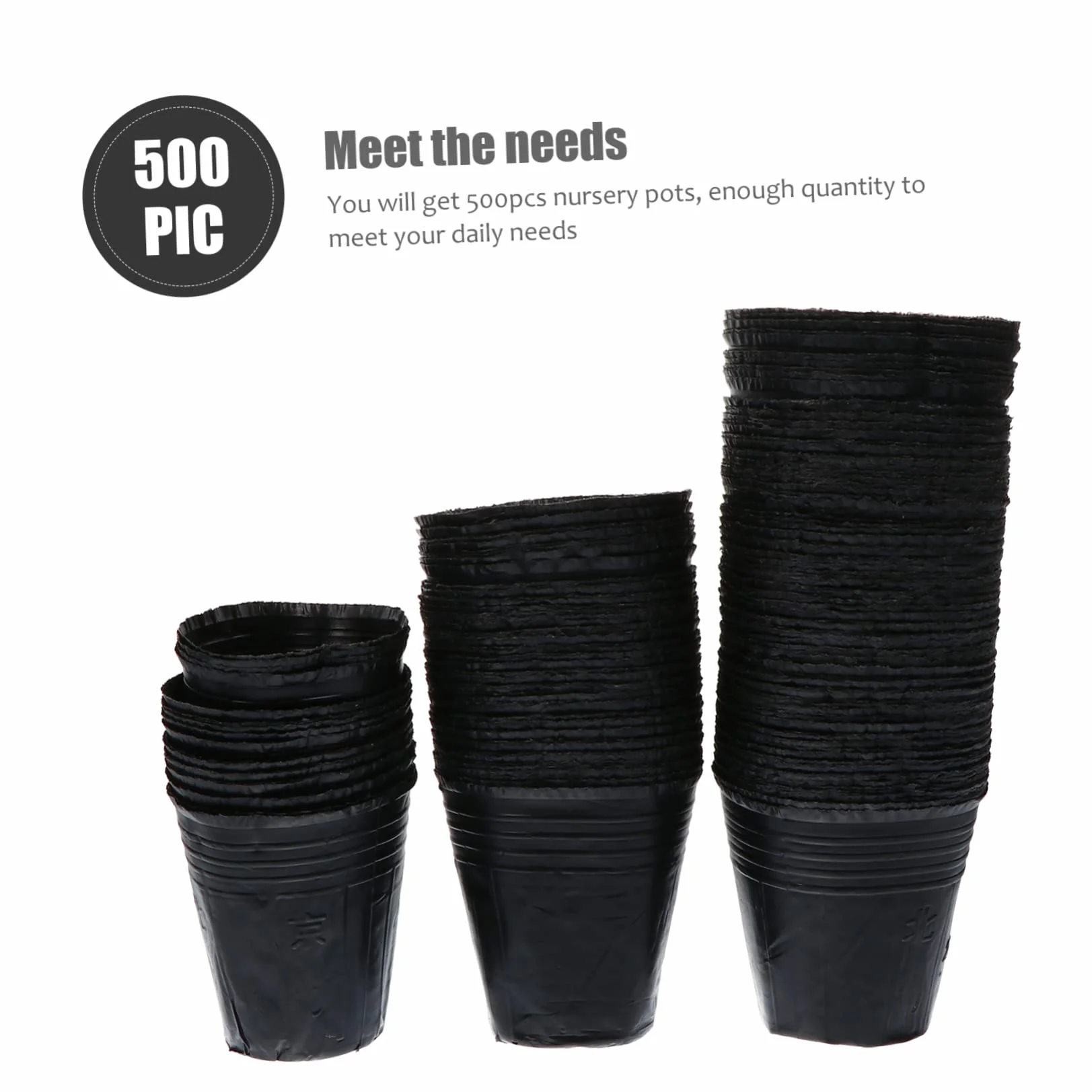 Hemobllo 500 pièces Pots de Nutrition pour Plantes Contenants de Repiquage avec Drainage Godets de Culture Jardinage Lot