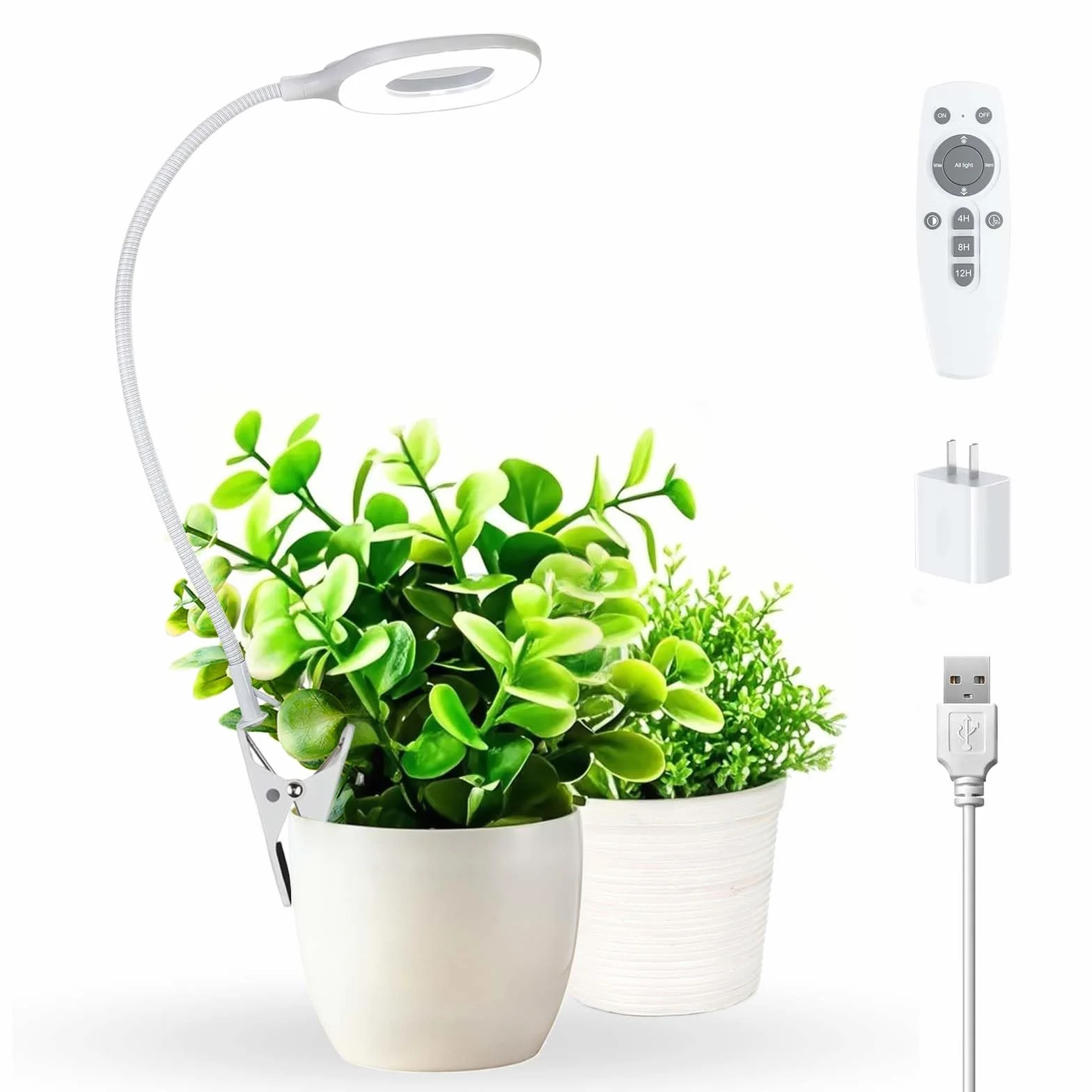 Lampe Horticole LED Spectre Complet 10W 56 LED Grow Light pour Plantes Intérieur