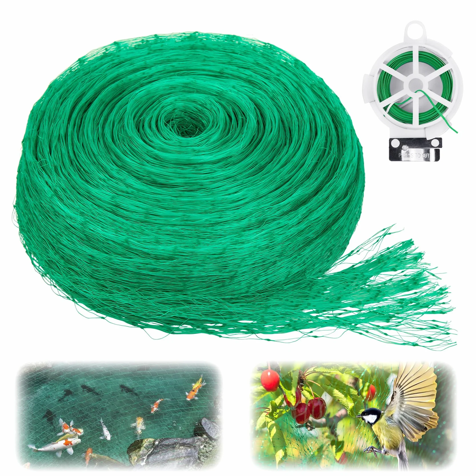 Filet Anti Oiseaux de Jardin Protecteur 4M x 20M Mailles Réutilisable