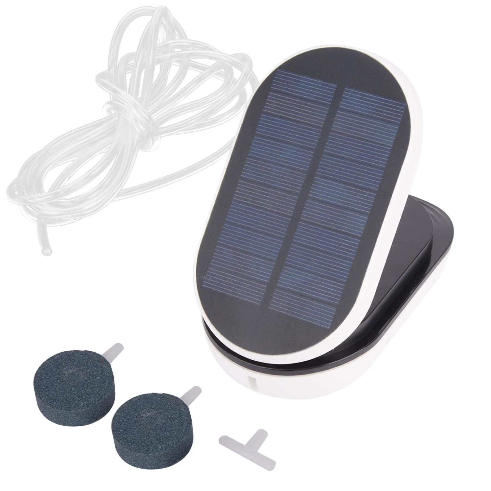 Pompe à air oxygénateur à énergie Solaire, aérateur oxygénateur Portable à Pompe à air Solaire à 3 Niveaux AP007 pour Aquariums/réservoirs de Poissons