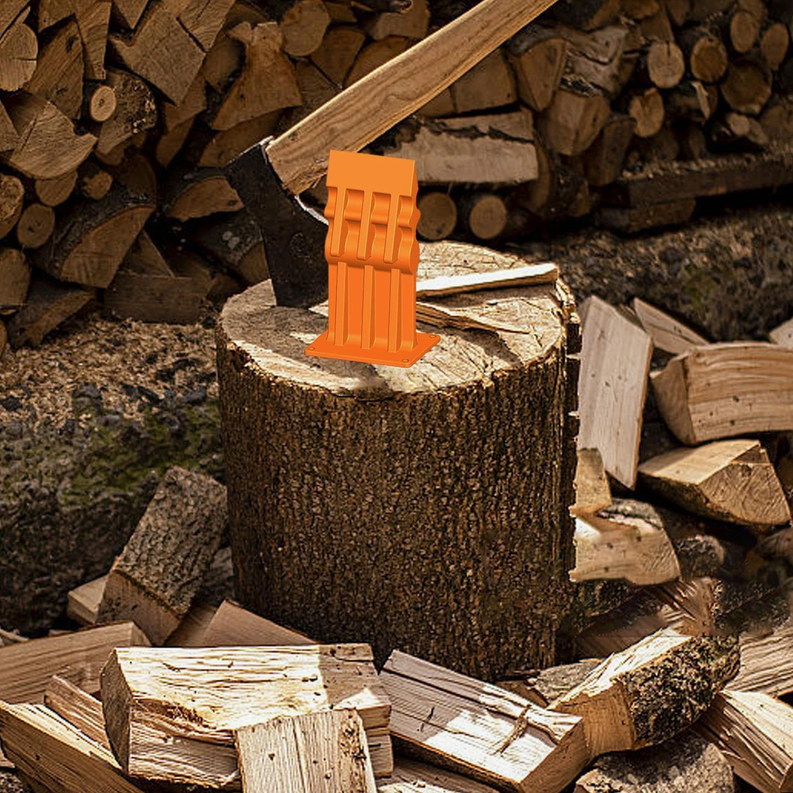 Fendeuse de bois d'allumage pour bois, fendeuse de bûches | manuelle - Fendeuse de de chauffage en métal | Fendeur de de chauffage polyvalent en fonte, pour la maison et le jardin
