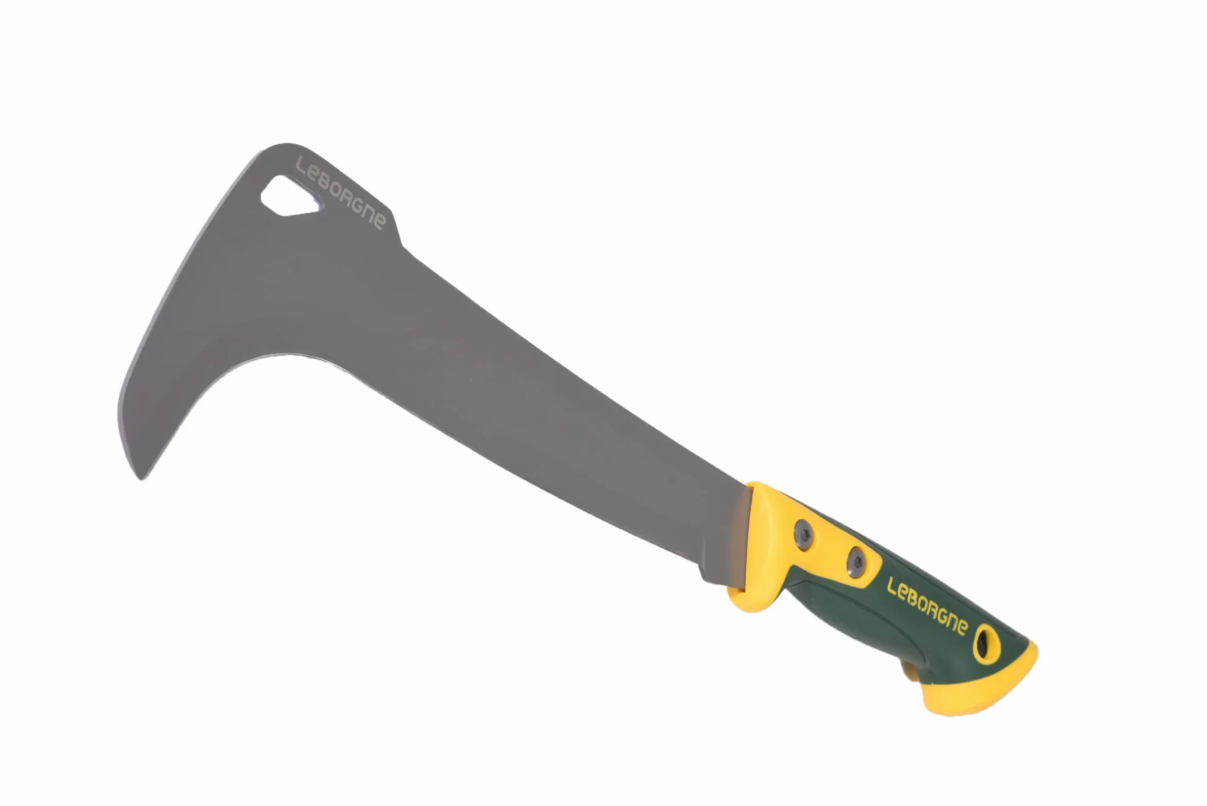 Leborgne Serpe Italie 30 cm Duopro – Lame INOX trempée 50-55 HRC – Manche bi-matière Ergonomique – étui PVC – élagage et débroussaillage