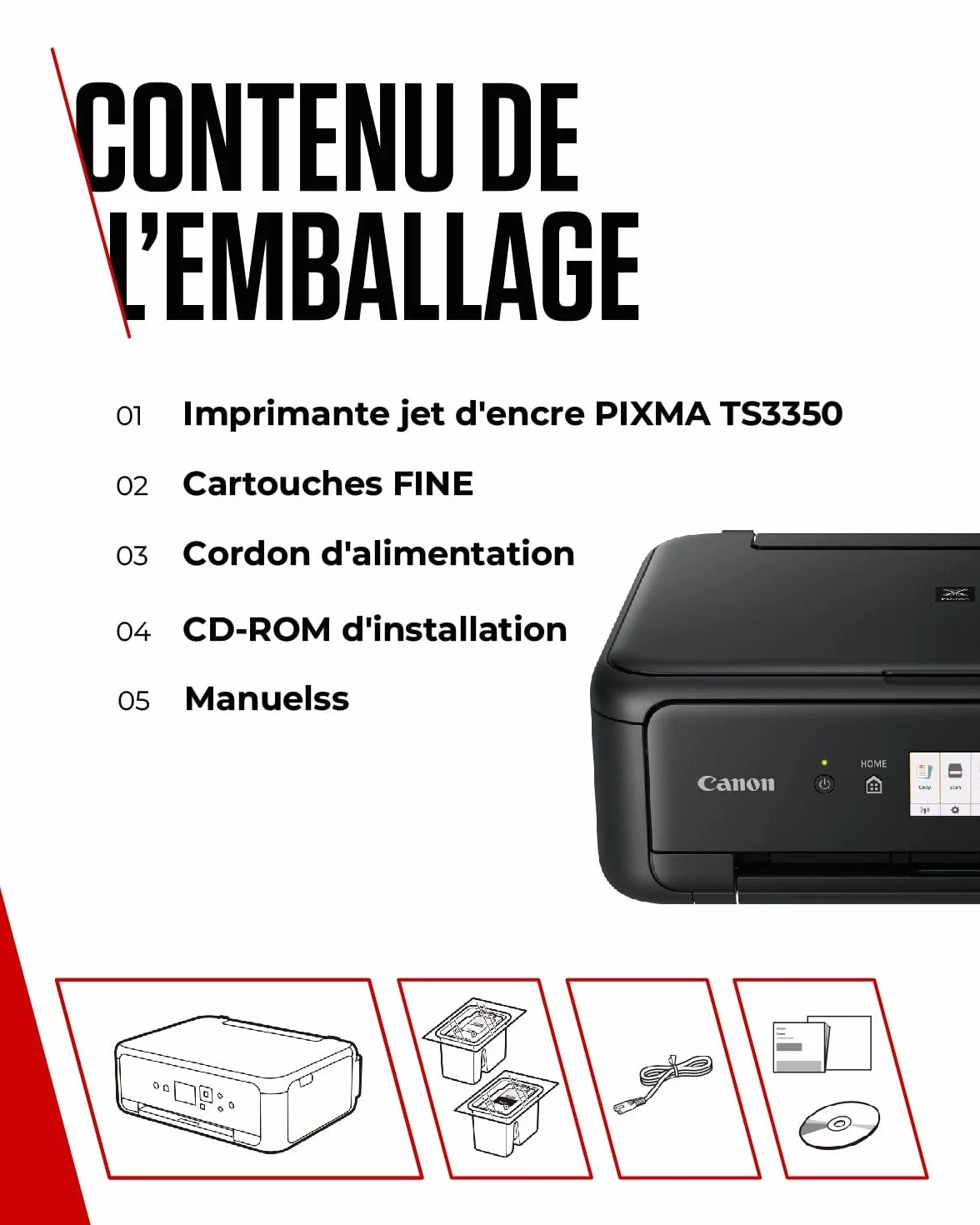 Canon 2228C006 Imprimante multifonction Jet d'encre A4 Noir