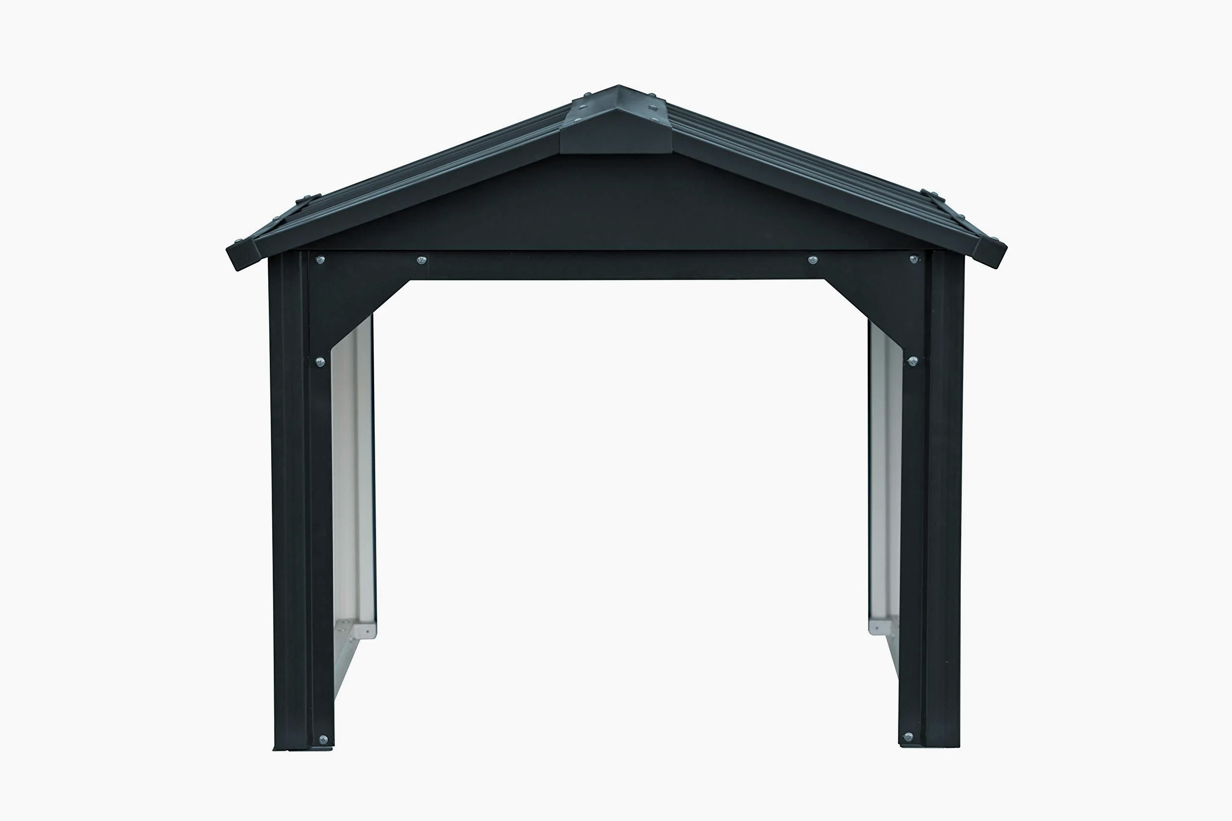 Duramax Garage pour Tondeuse à gazon robotisée en métal, ouvert, protège les tondeuses à gazon et les stations de chargement de batterie, Carport pour tondeuse à gazon robotisée