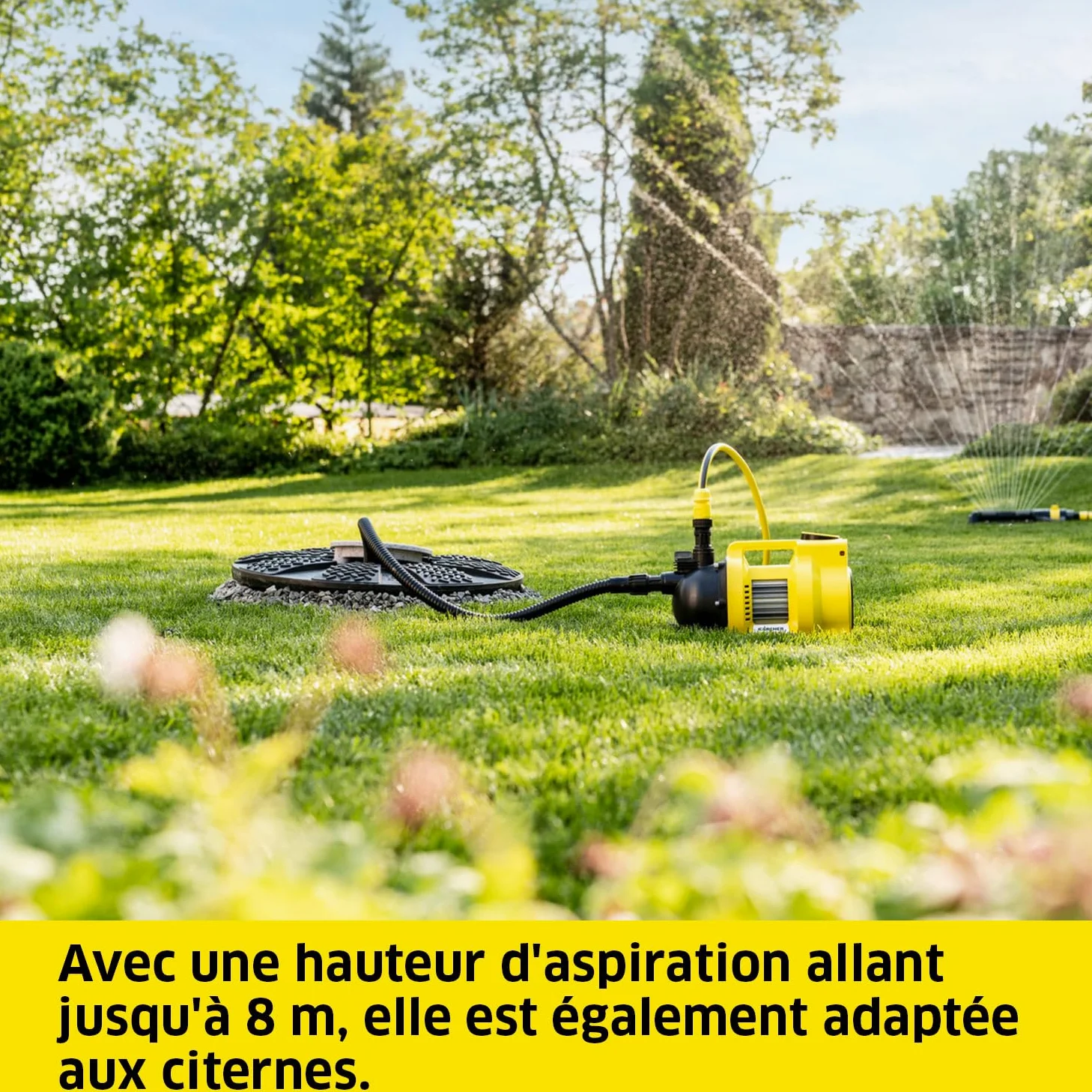 Pompe d'Arrosage Kärcher Bp 4,500 Garden, Moteur 550 W, Débit de 4 500 L/H, 3,6 Bar, HautEUr Manométrique Totale 36 M, HautEUr D’Aspiration Max, 8 m