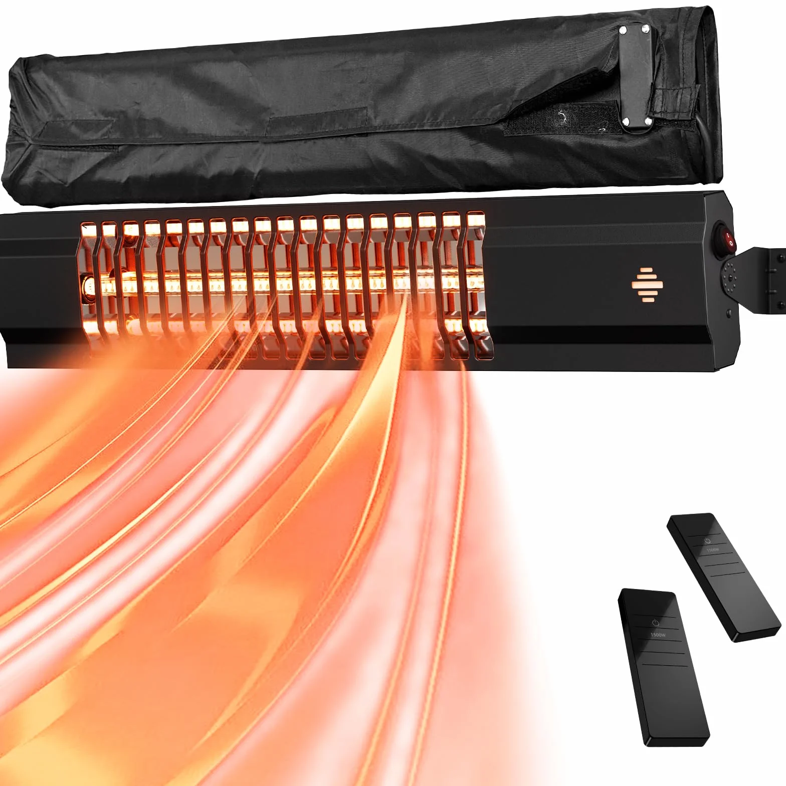 Chauffage infrarouge 2000 W étanche IP34 avec télécommande