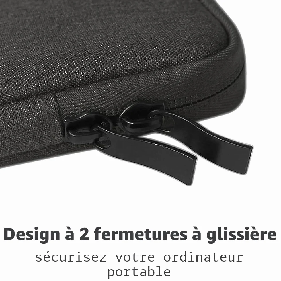 ProElife Housse de Protection 13" MacBook Air 13.6" M5 M4 M3 2026-2024 MacBook Neo 13" 2026 A18 Pro Accessoire de Voyage résistante à l'eau Noir