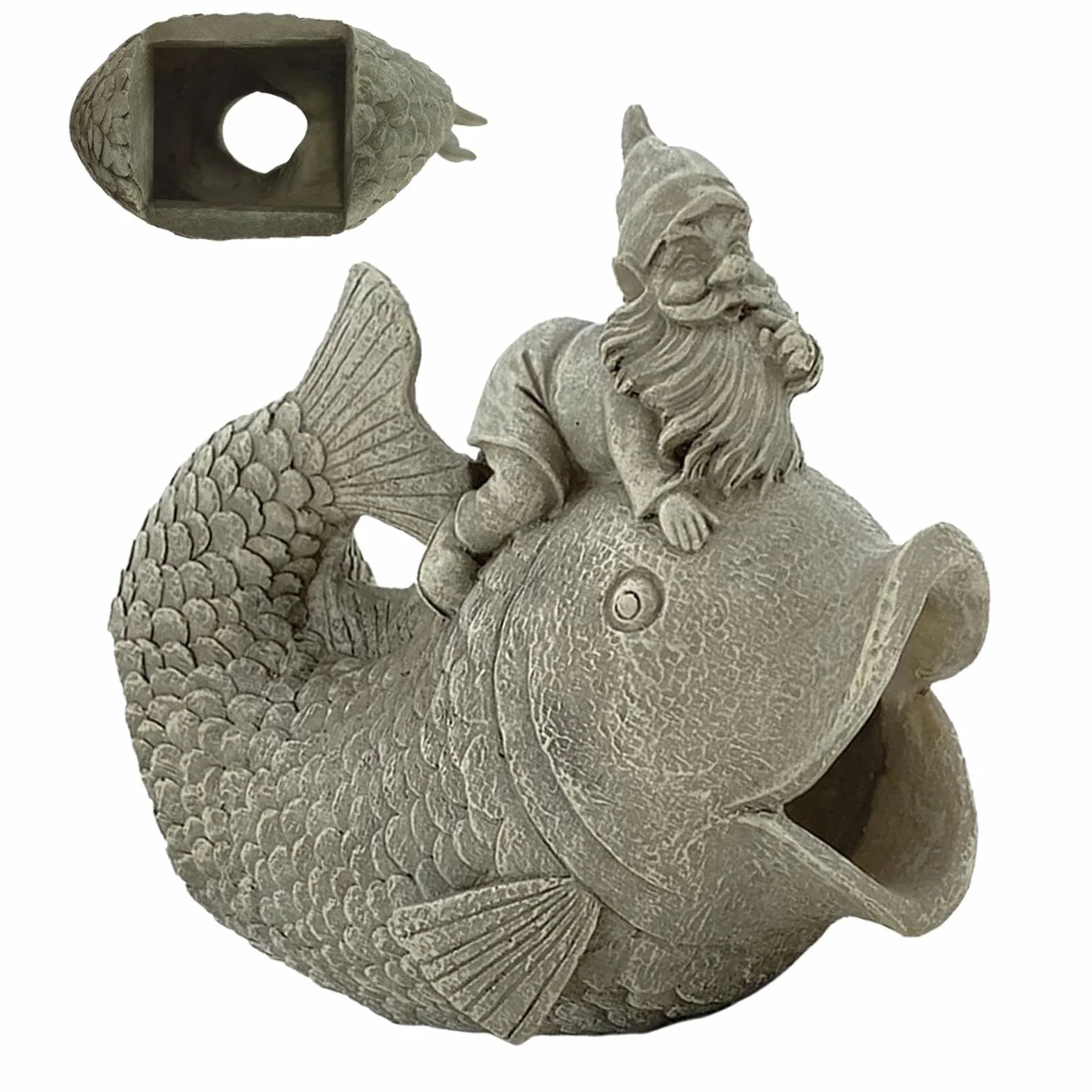 Extension de tuyau de gouttière décorative, Inverseur de tuyau, Statue d'extension de poisson nain