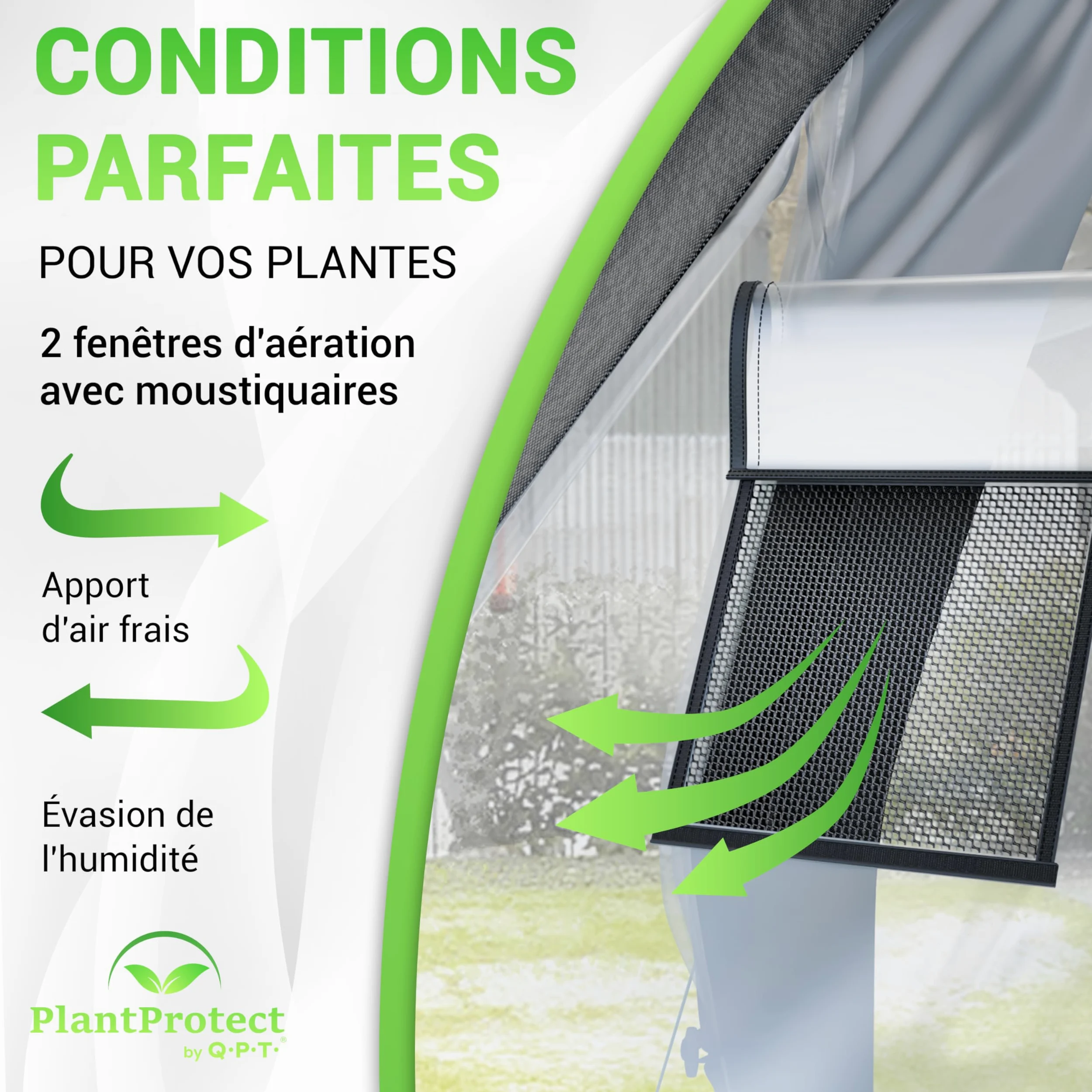 Q.P.T. Serre d'hiver pour Plantes en bac - matériau PVC résistant pour la Protection Contre Le Gel, Le Vent et la Pluie, Montage Facile