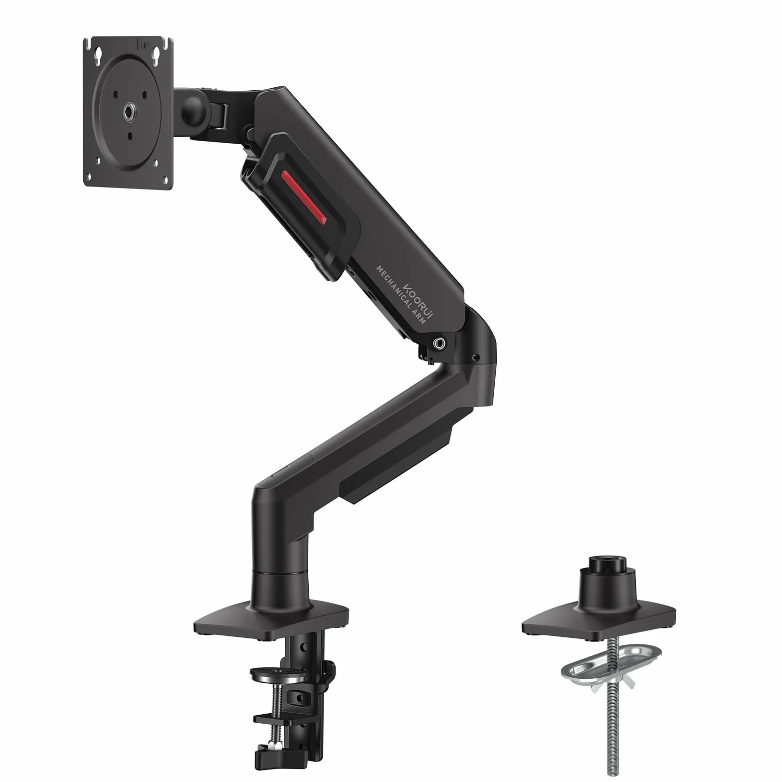 KOORUI Support Écran PC Moniteur Bras Ergonomique Réglable Hauteur Inclinaison Pivotant 17-32" VESA 75&100mm 2-9kg