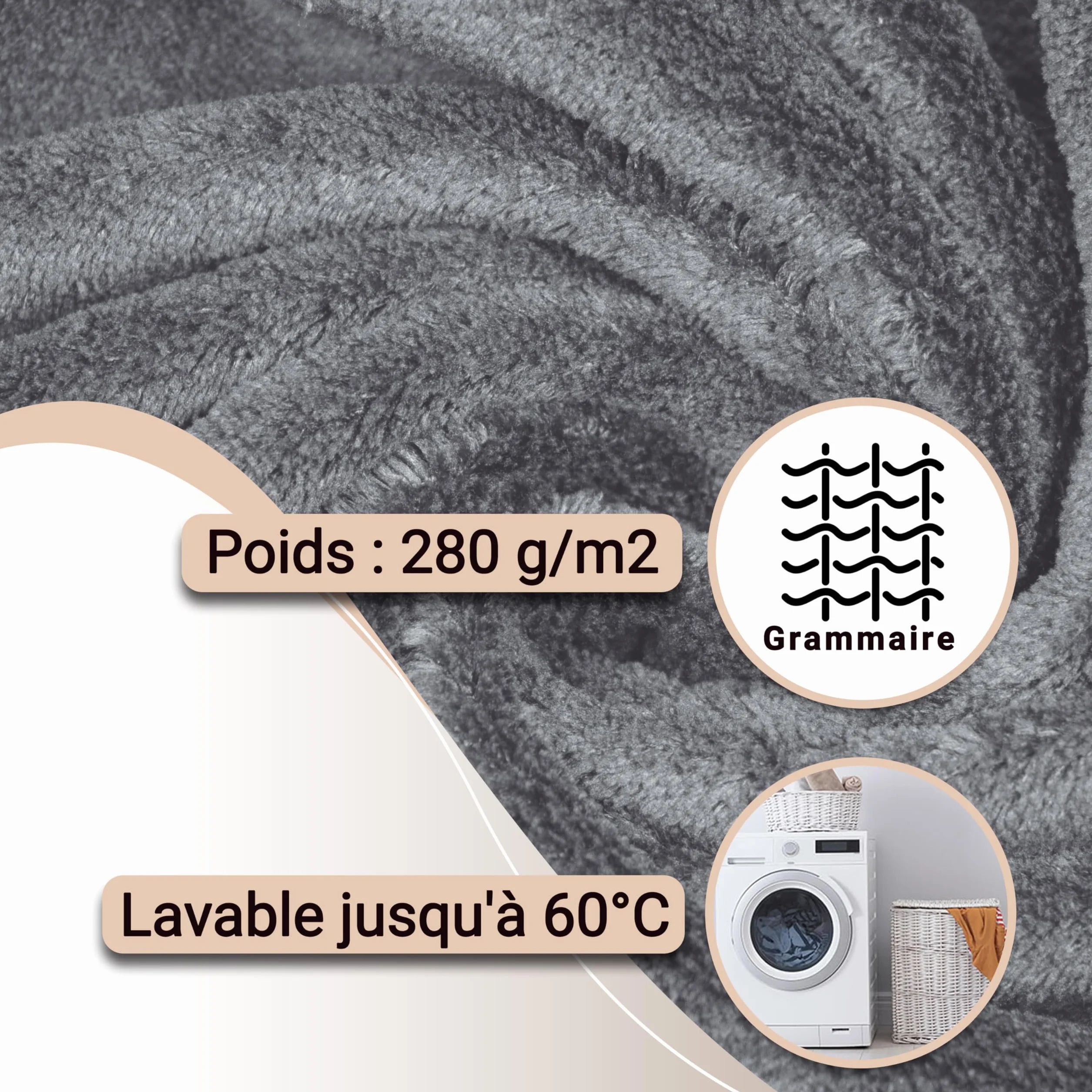 ZOLLNER Kilt de sauna pour femmes gris polyester lavable 40°C