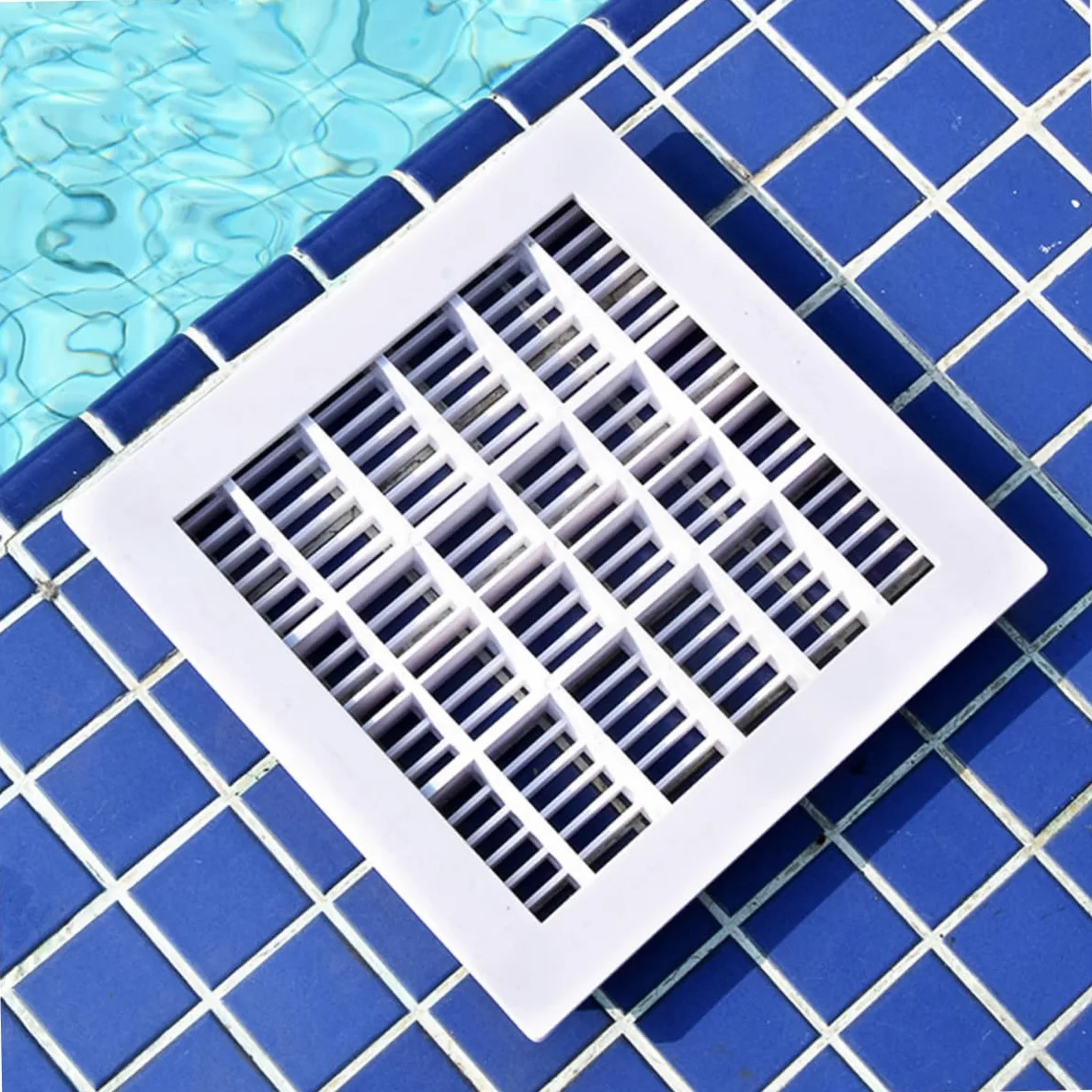ibasenice Outil pour égouttoir Sol Piscine Accessoire extérieur égouttoir Principal carré Blanche