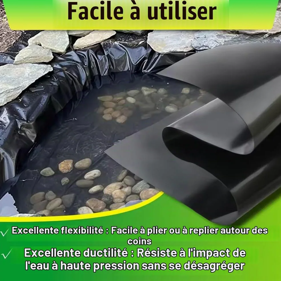 Bassin Poisson Exterieur Jardin，1.0mm-2 Mx5 m Bache Bassin Exterieur, Convient Pour Les Étangs, Les Biotopes,Les Piscines Naturelles，Résistant Aux Uv Et Aux Intempéries i,Accessoires De Jardin Et d'Ét