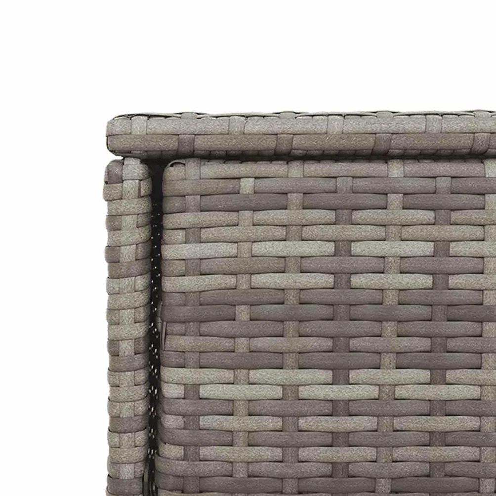 vidaXL Armoire de Jardin Résine Tressée Gris avec Porte