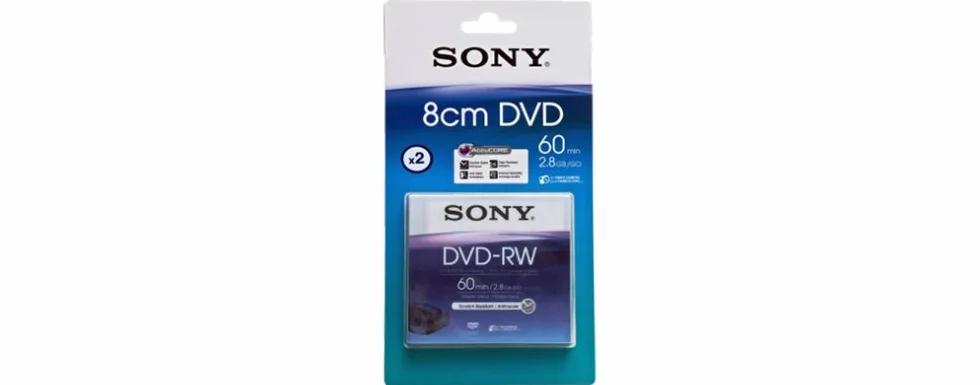 Sony DVD-RW 8 cm 2,8 Go 60 mn Enregistrable réinscriptible 2DMW60A/BLI