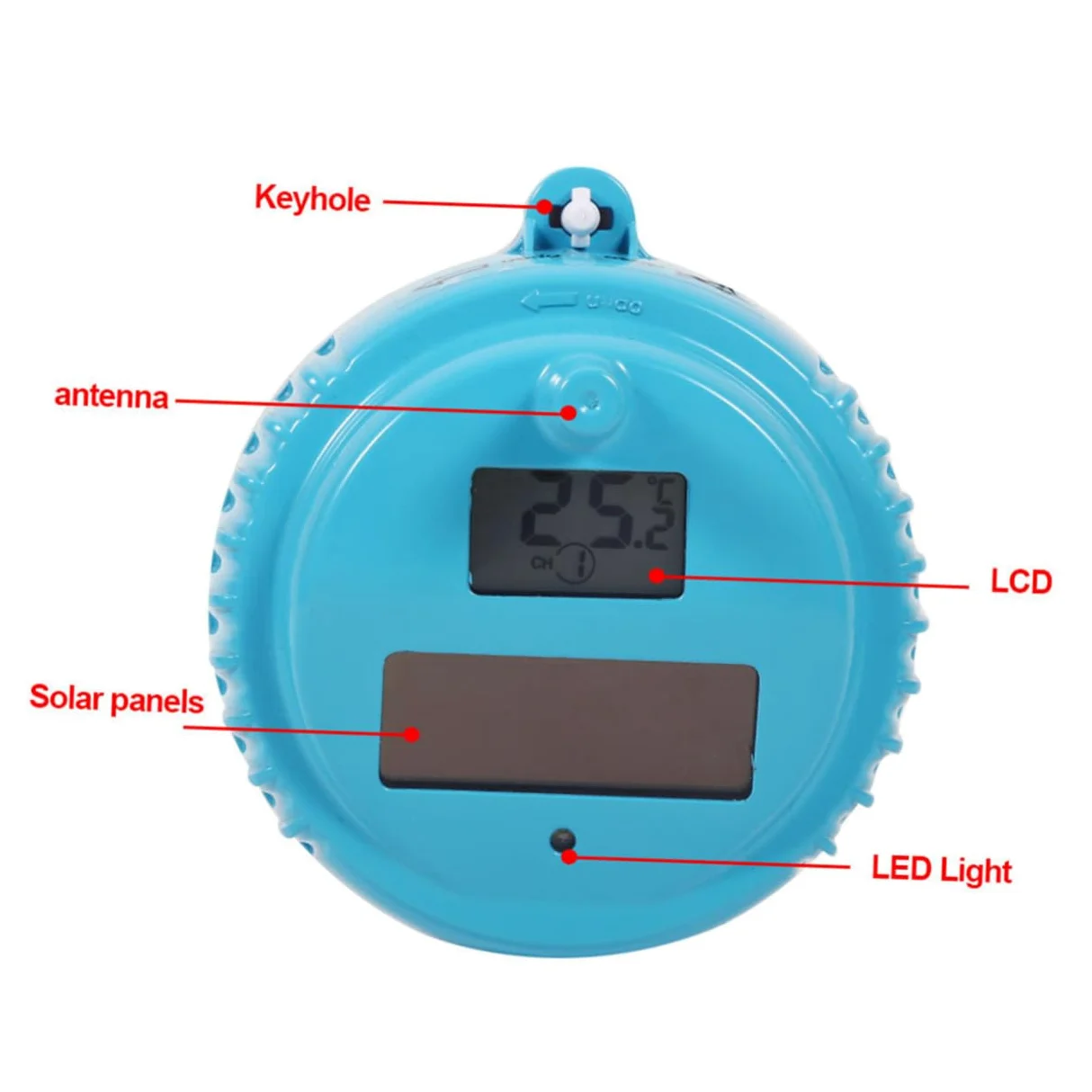 PartyKindom Thermomètre à Eau Flottant Sans Fil Pour Piscine Et Spa Moniteur De Température De Eau Thermomètre Numérique