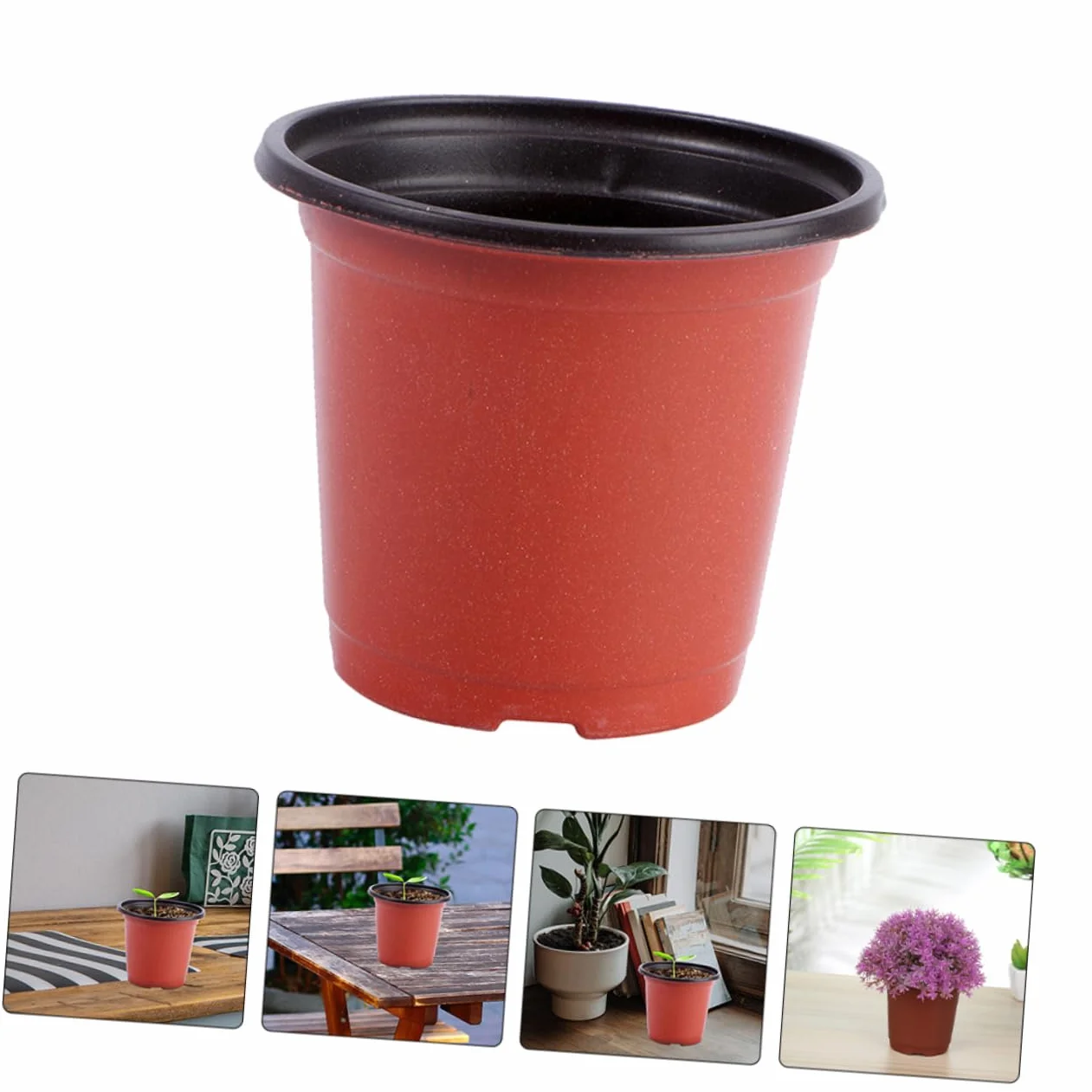 Gatuida 120 Pots pour Semis avec Drainage, Pots de Fleurs Plastique Légers pour Plantes Succulentes et Extérieur